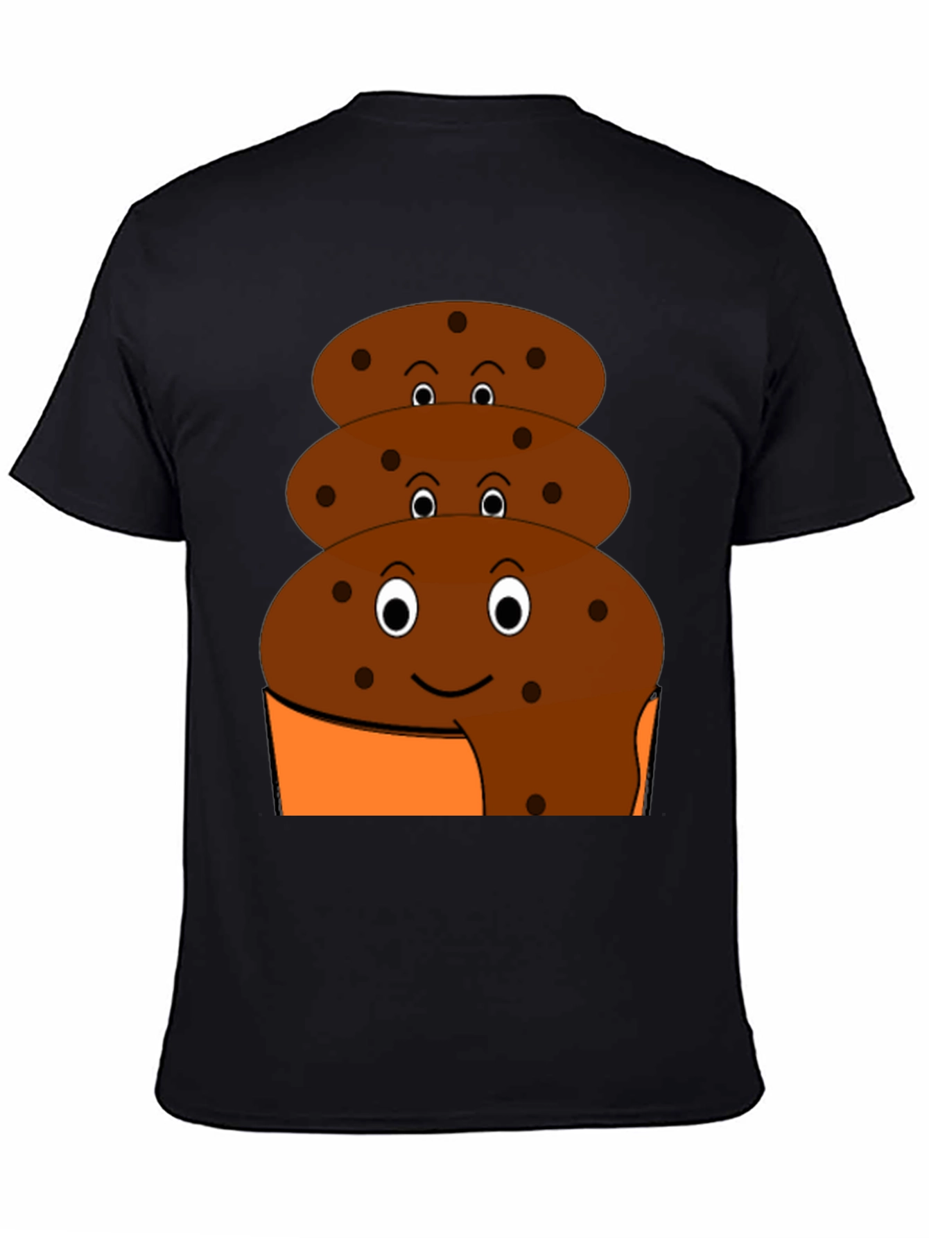 Fun Cookie Stack Black T-Shirt