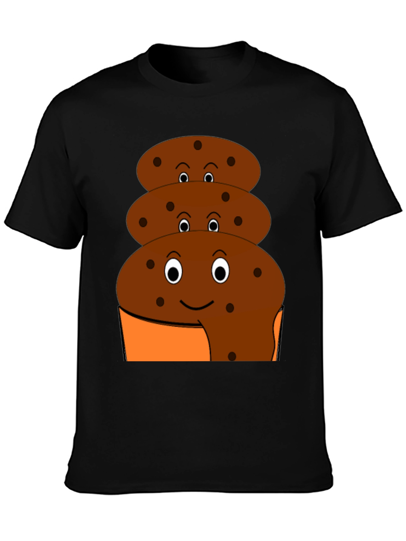 Fun Cookie Stack Black T-Shirt