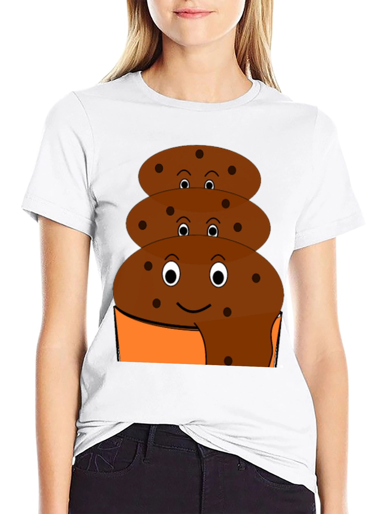 Fun Cookie Stack Black T-Shirt