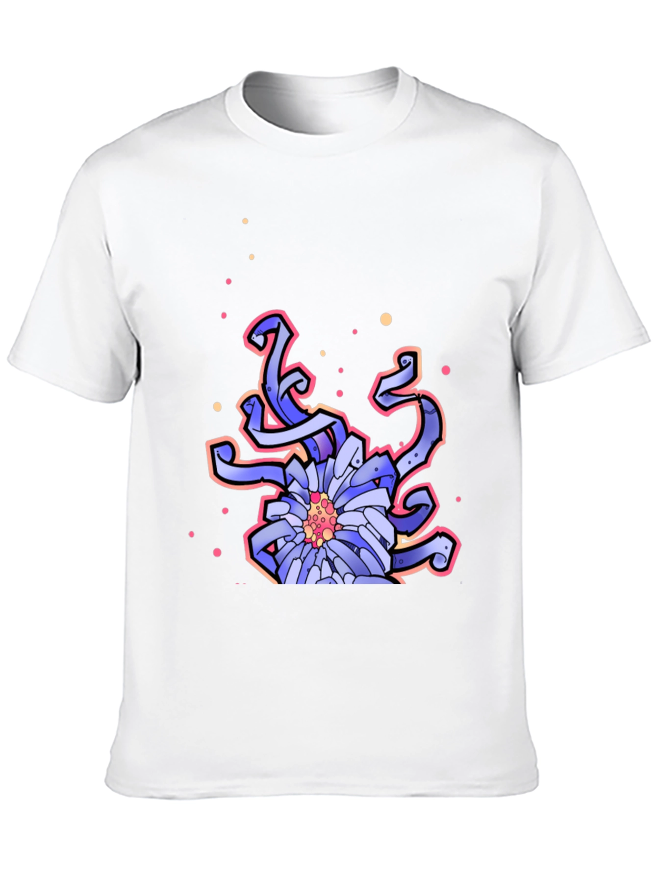 Floral Graphic Print Black T-Shirt