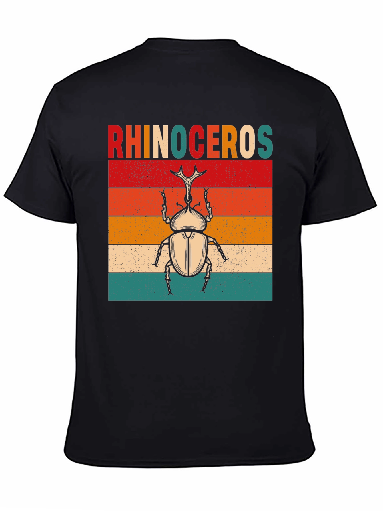 Rhinoceros Beetle Graphic T-Shirt - Retro Style