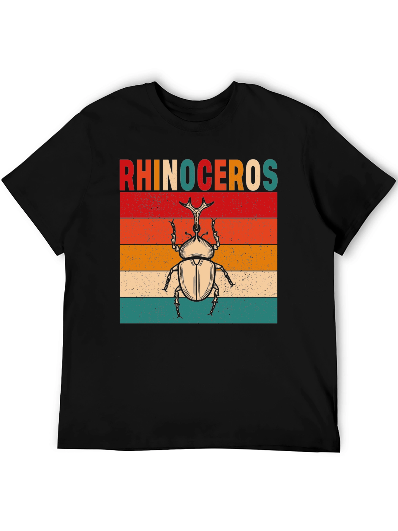 Rhinoceros Beetle Graphic T-Shirt - Retro Style