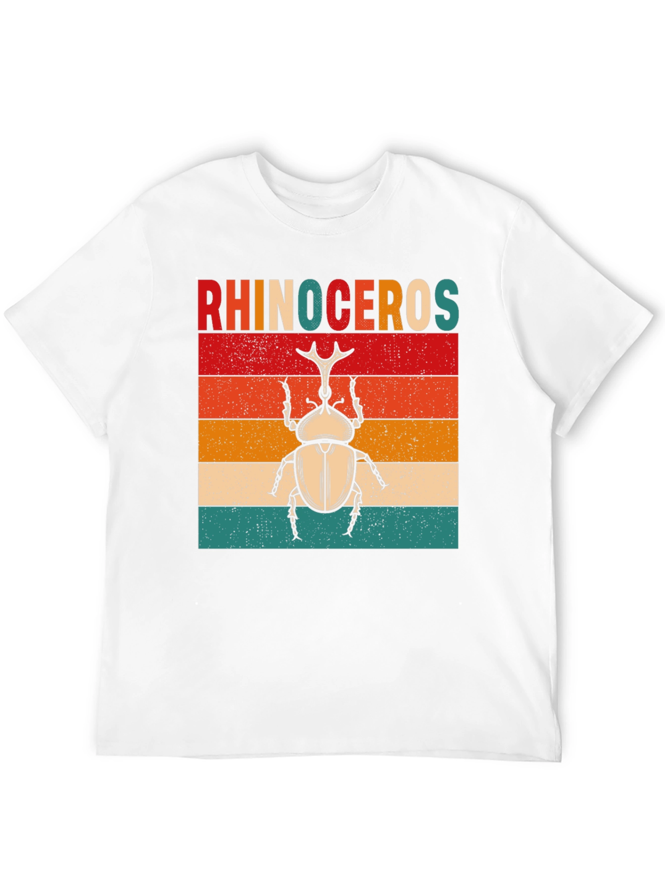 Rhinoceros Beetle Graphic T-Shirt - Retro Style