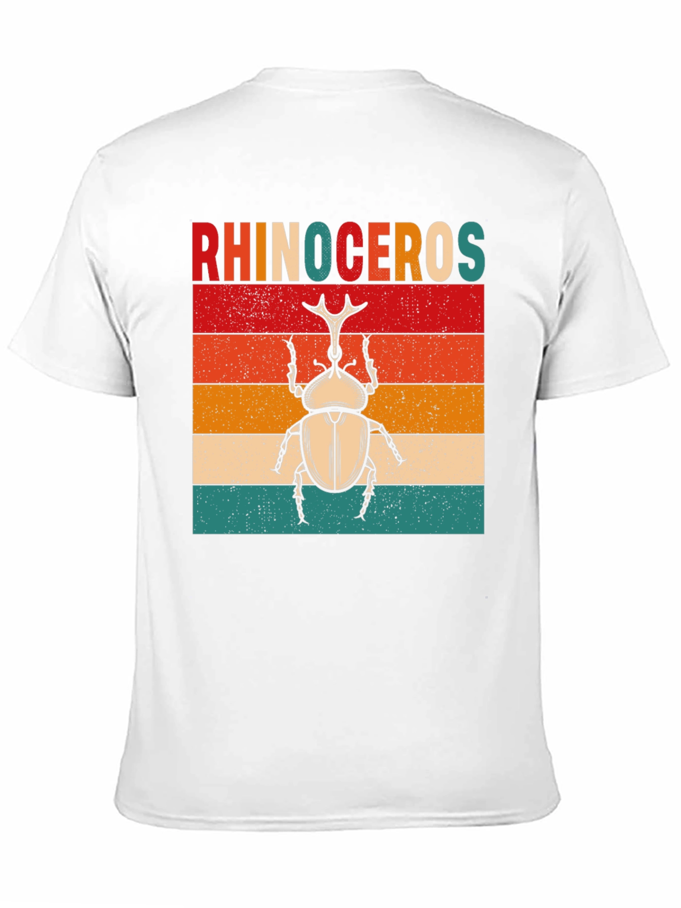 Rhinoceros Beetle Graphic T-Shirt - Retro Style