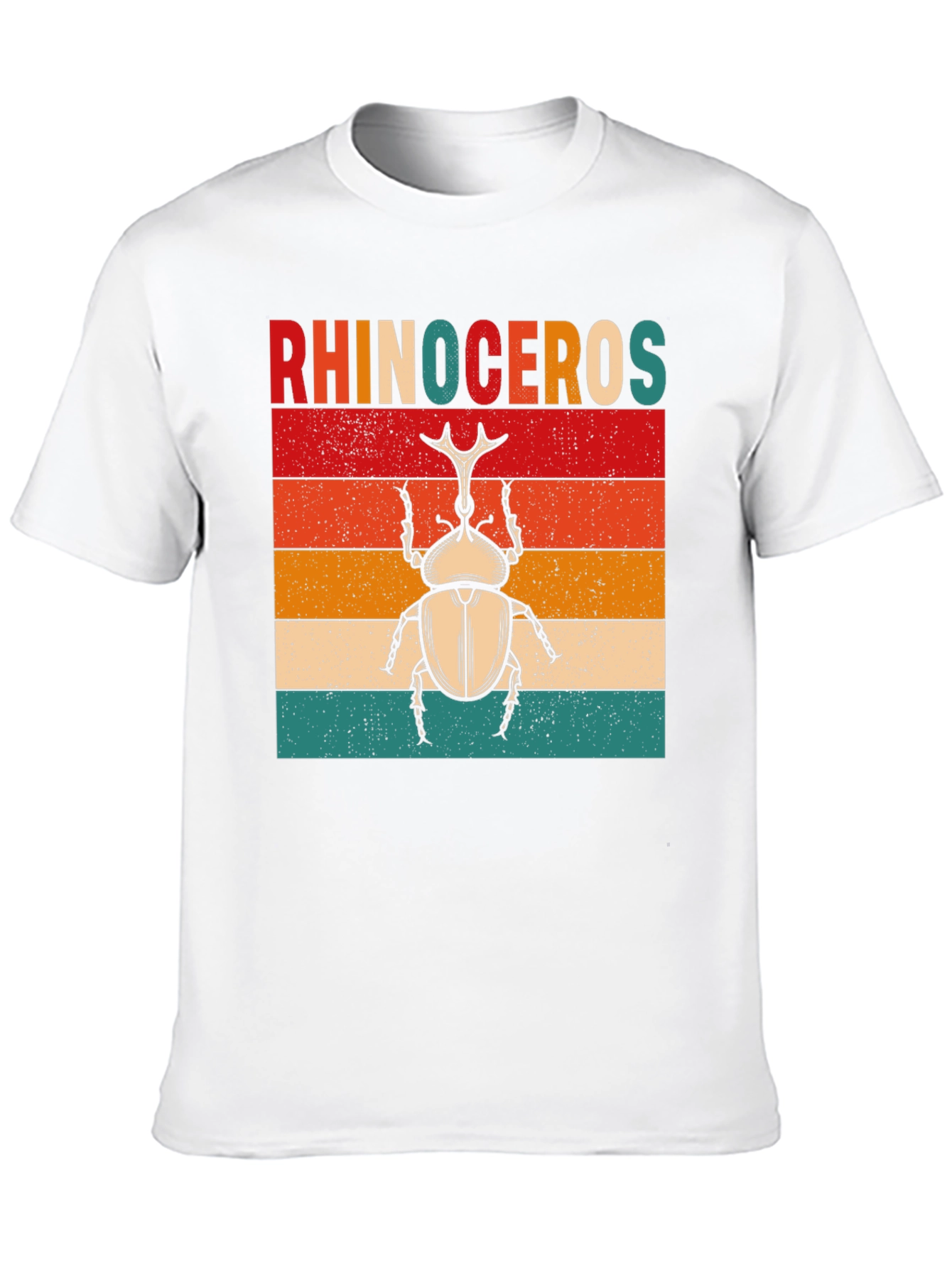 Rhinoceros Beetle Graphic T-Shirt - Retro Style