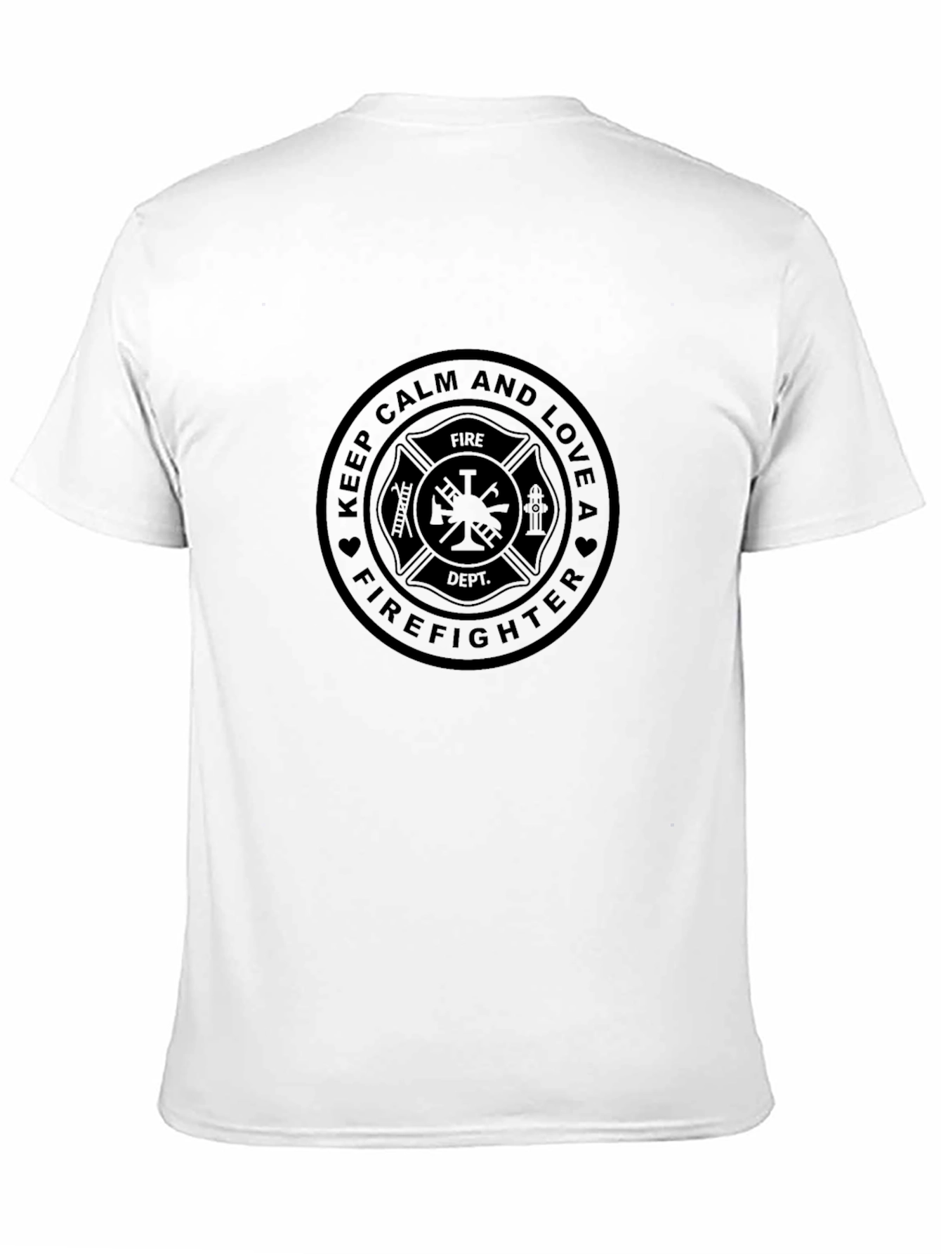 Keep Calm Firefighter Black T-Shirt
