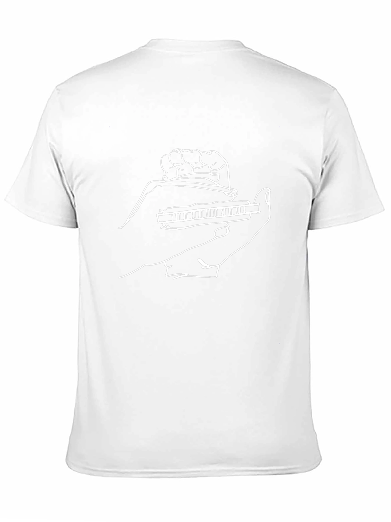 Harmonica Player T-Shirt - Black