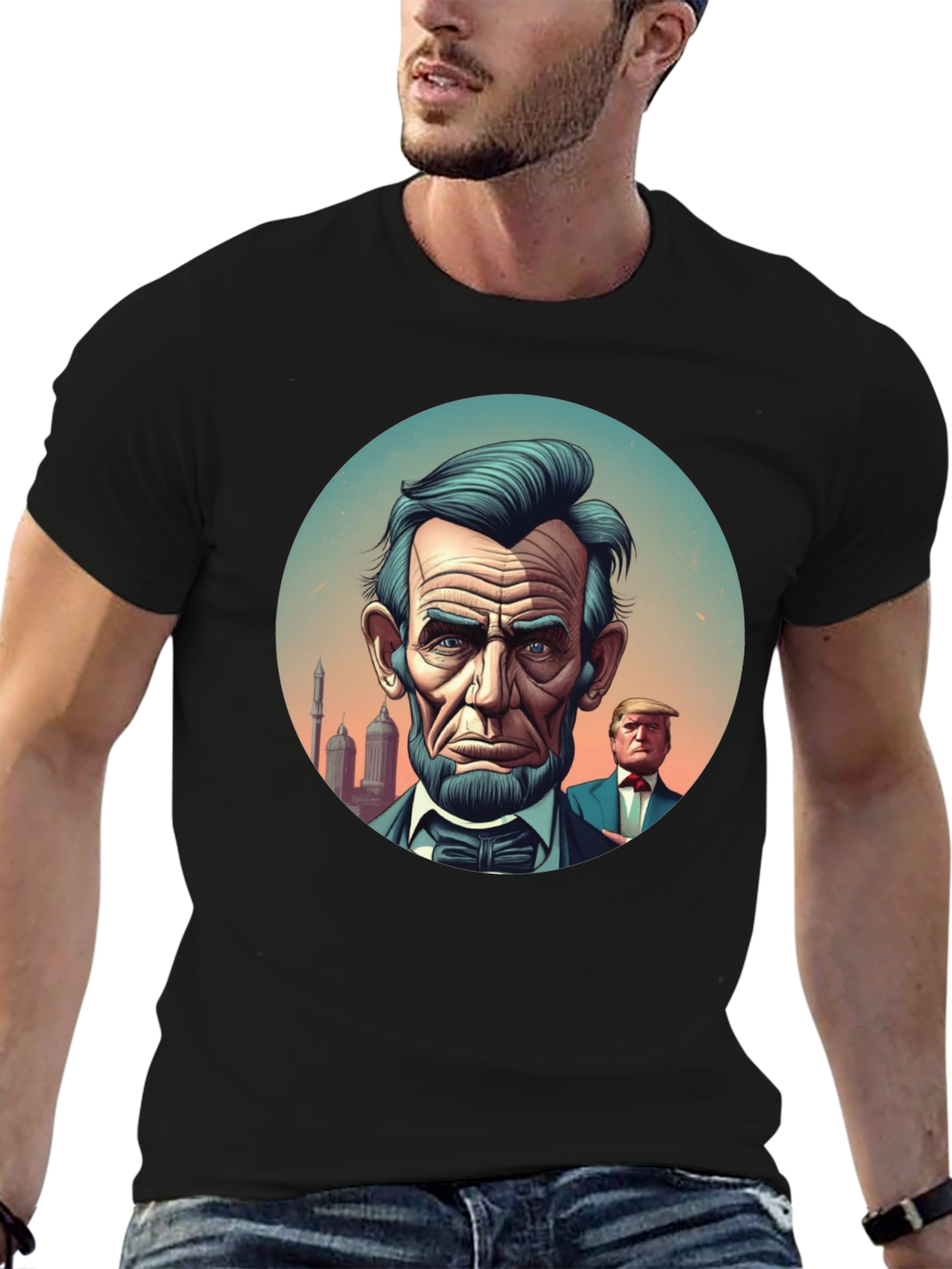 Lincoln Trump Graphic Tee - Presidential Humor Shirt