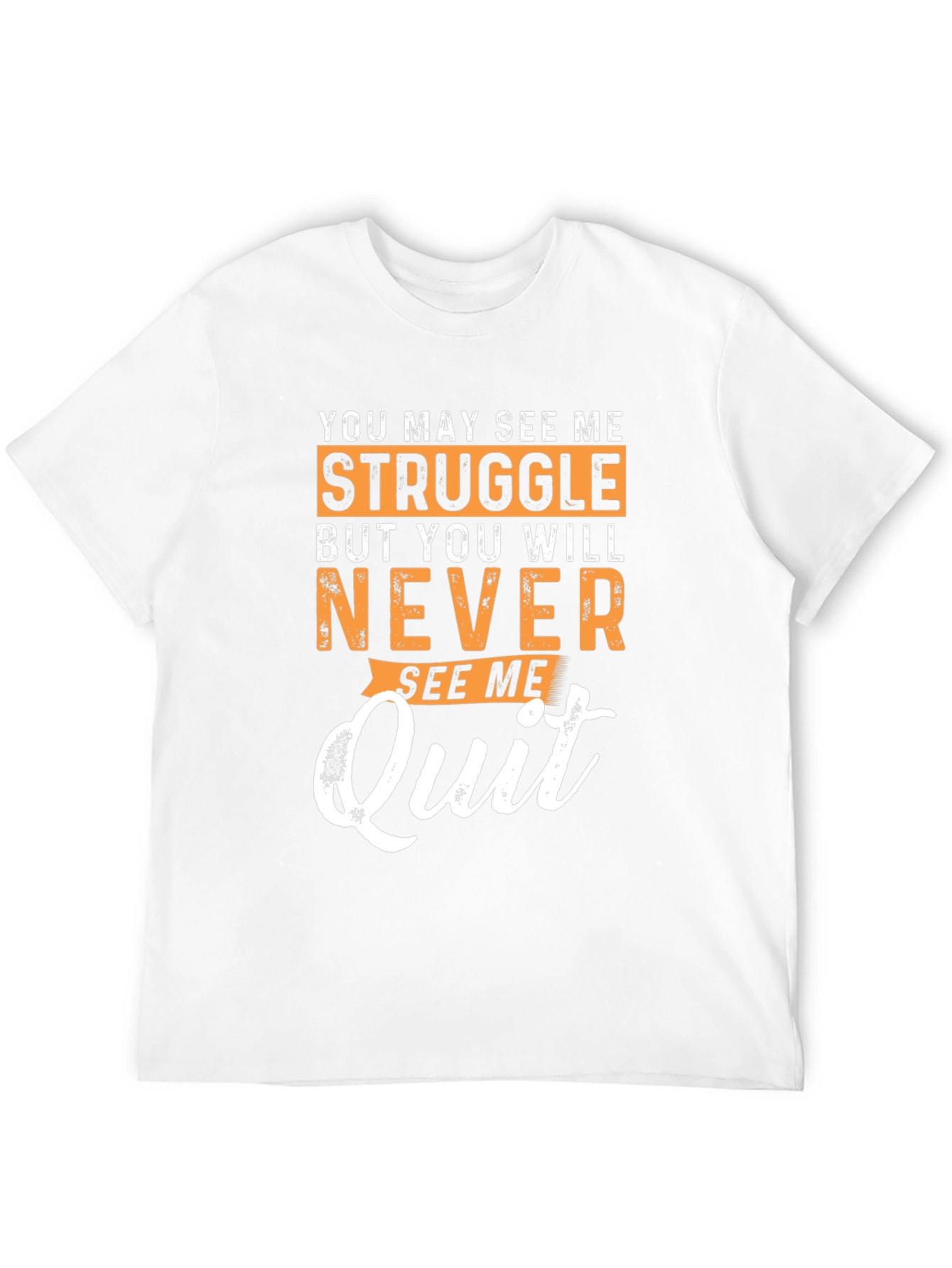Motivational Graphic T-Shirt - Never Quit