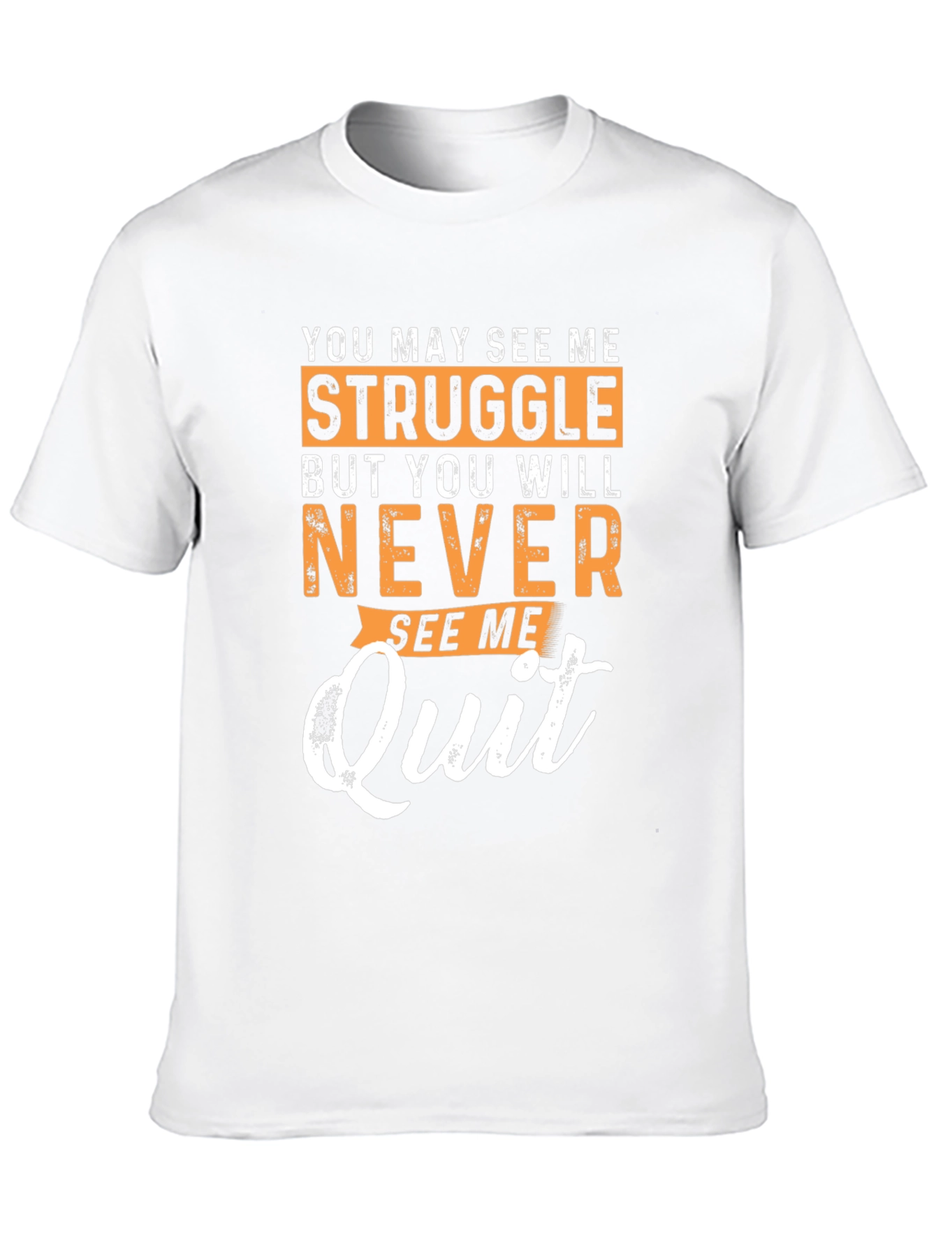 Motivational Graphic T-Shirt - Never Quit