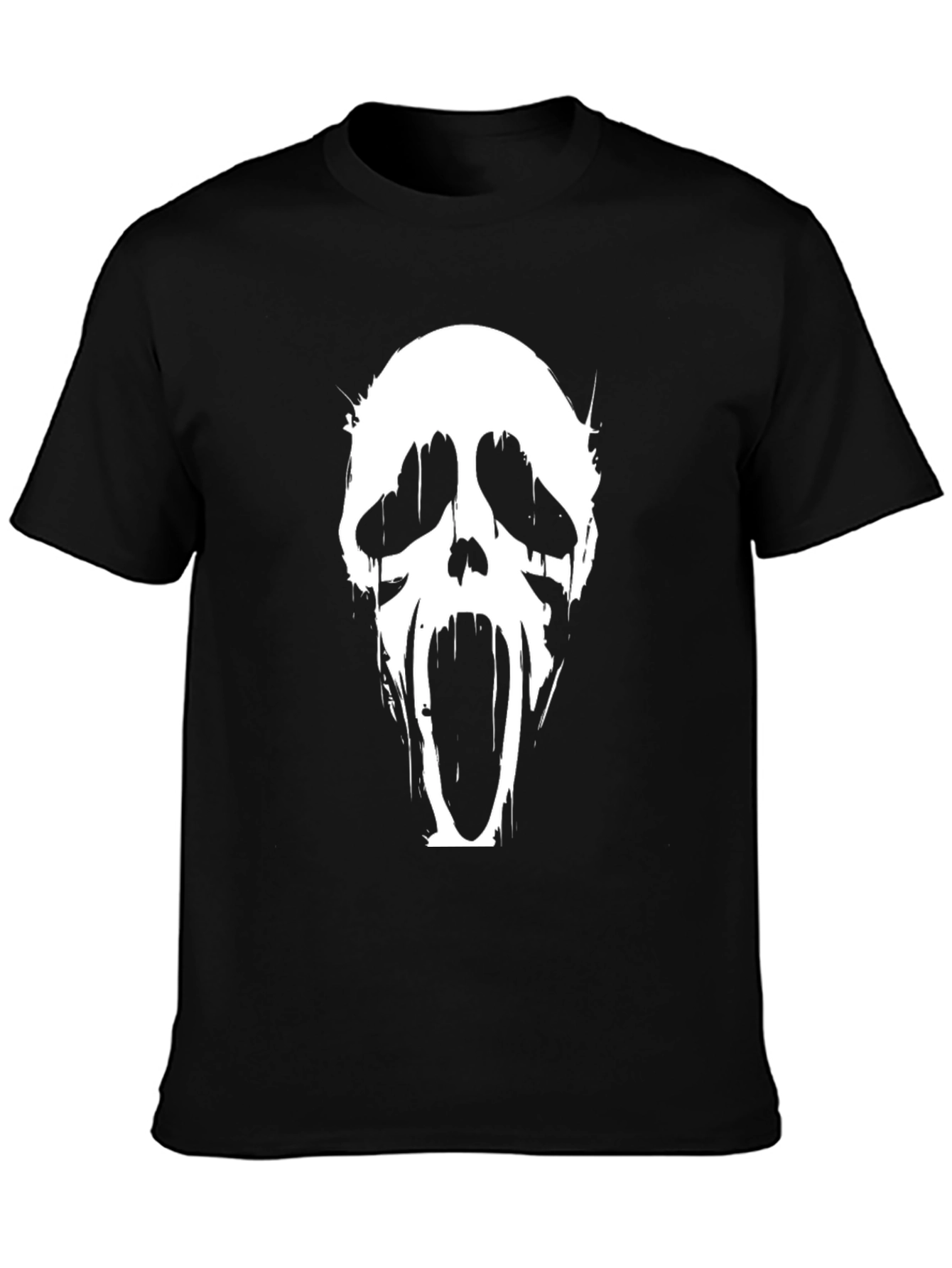 Scream Ghost Face Graphic T-Shirt - Black