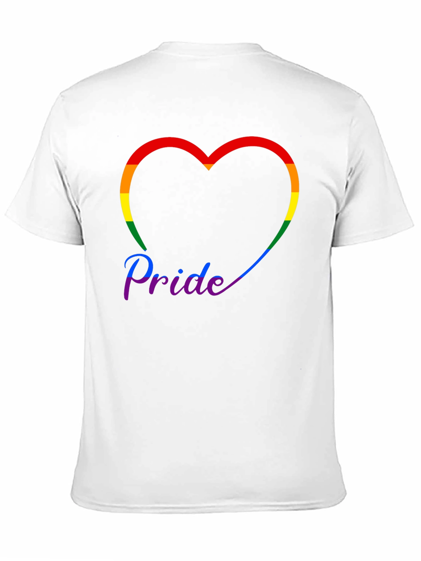 Pride Rainbow Heart Graphic Tee - Black