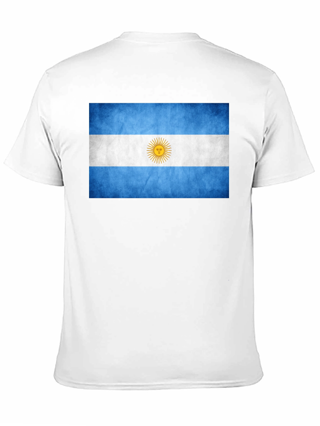 Argentina Flag Graphic Tee - Black Cotton T-Shirt