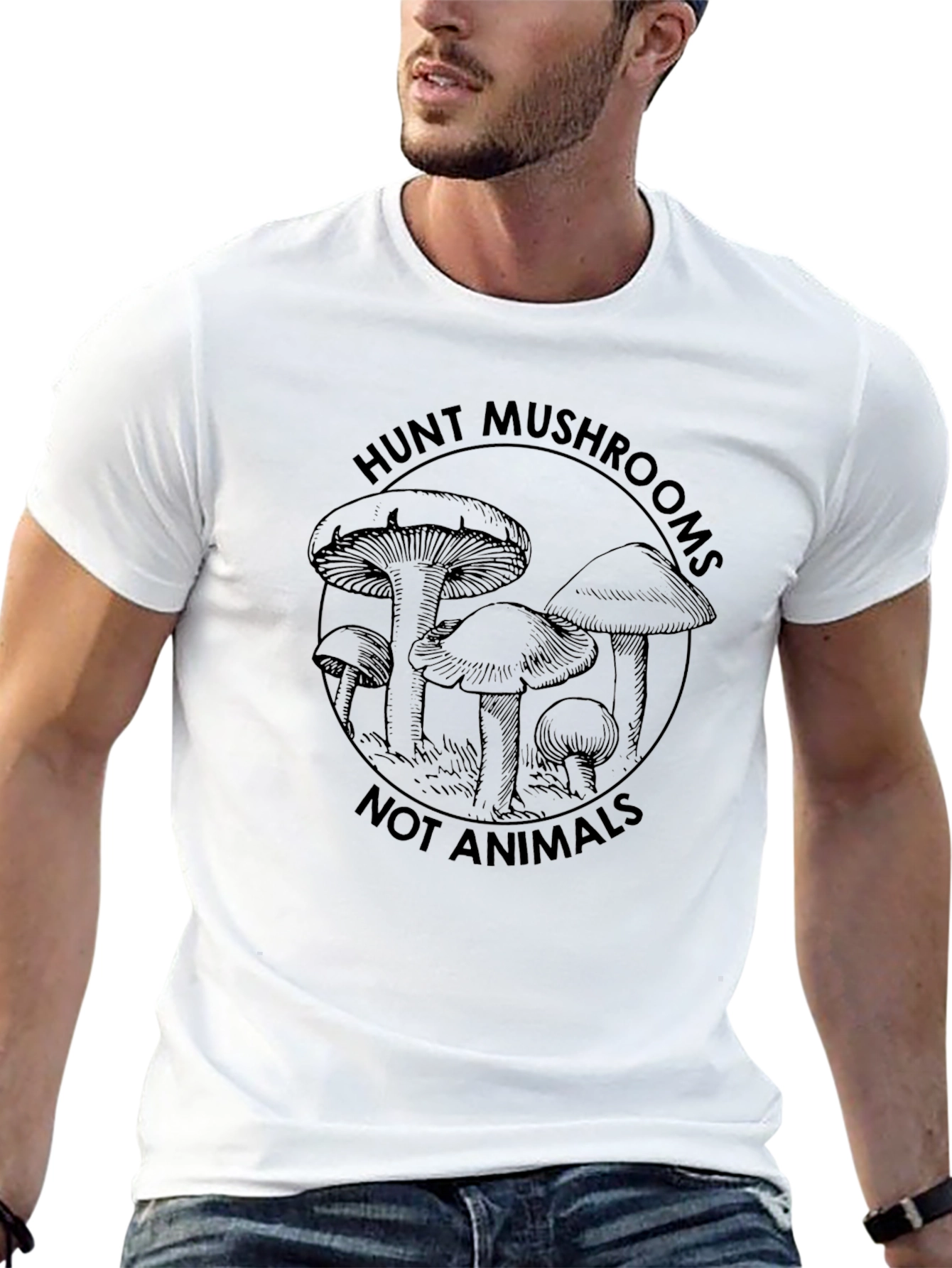 Hunt Mushrooms Graphic Tee - Black