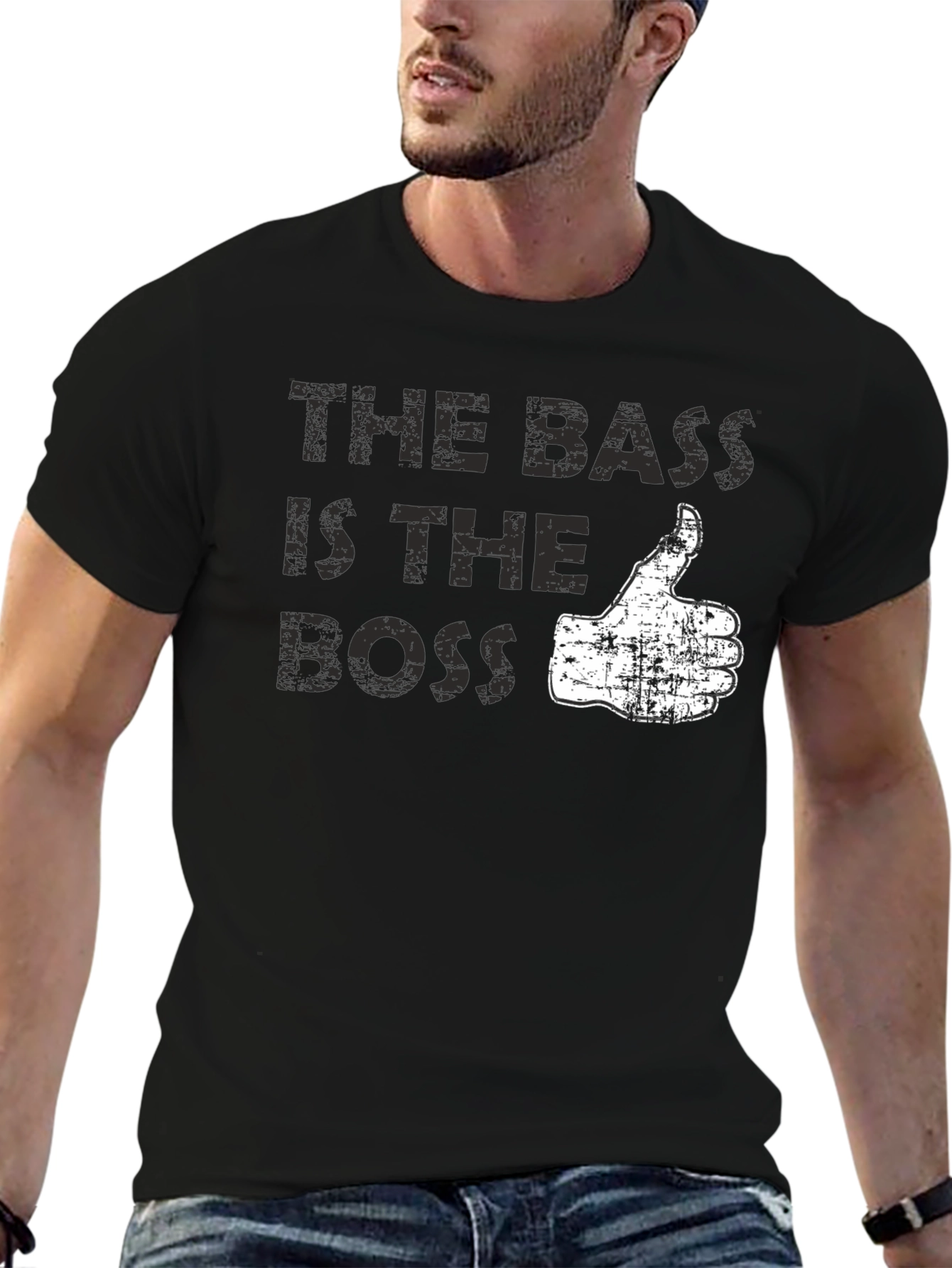 The Bass is the Boss Graphic Tee - Black