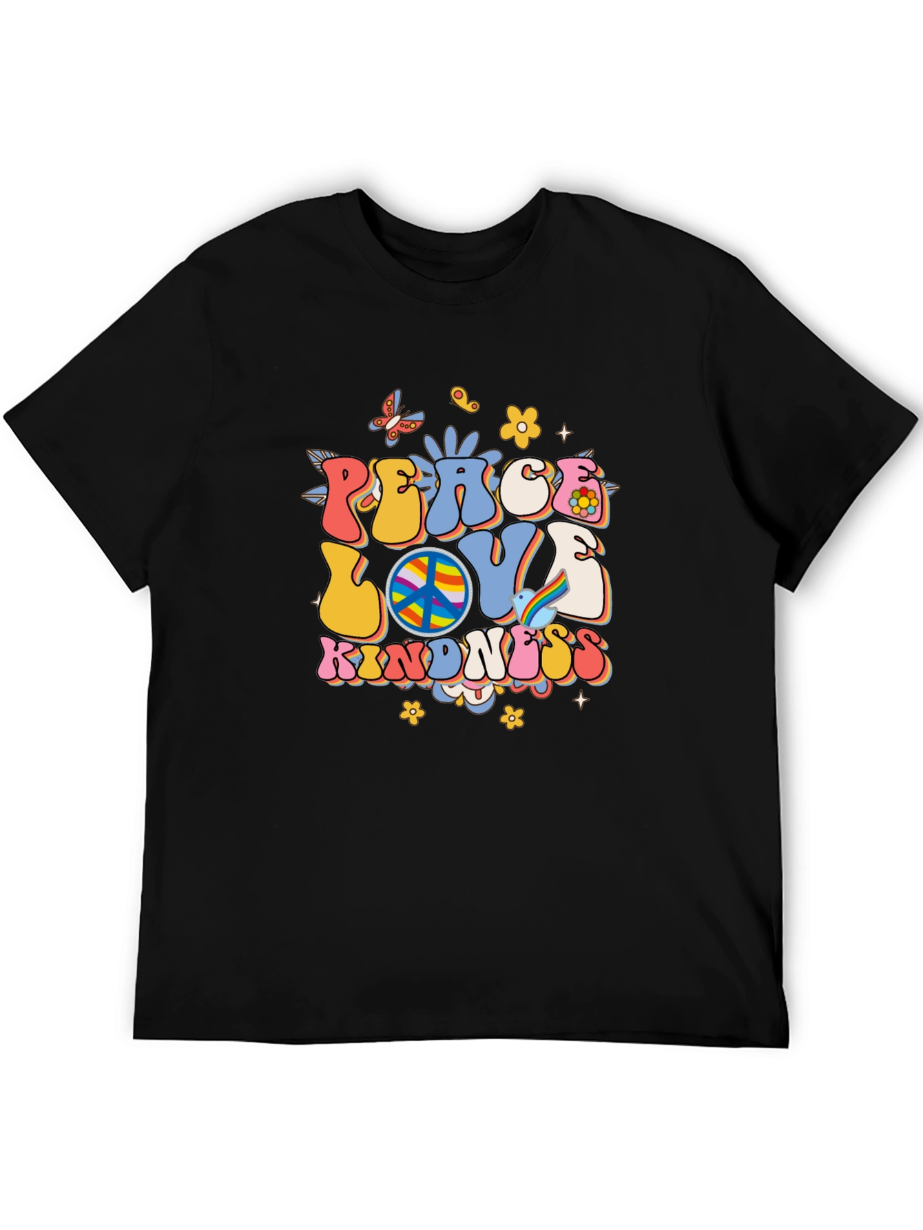 Peace Love Kindness Retro Graphic Tee