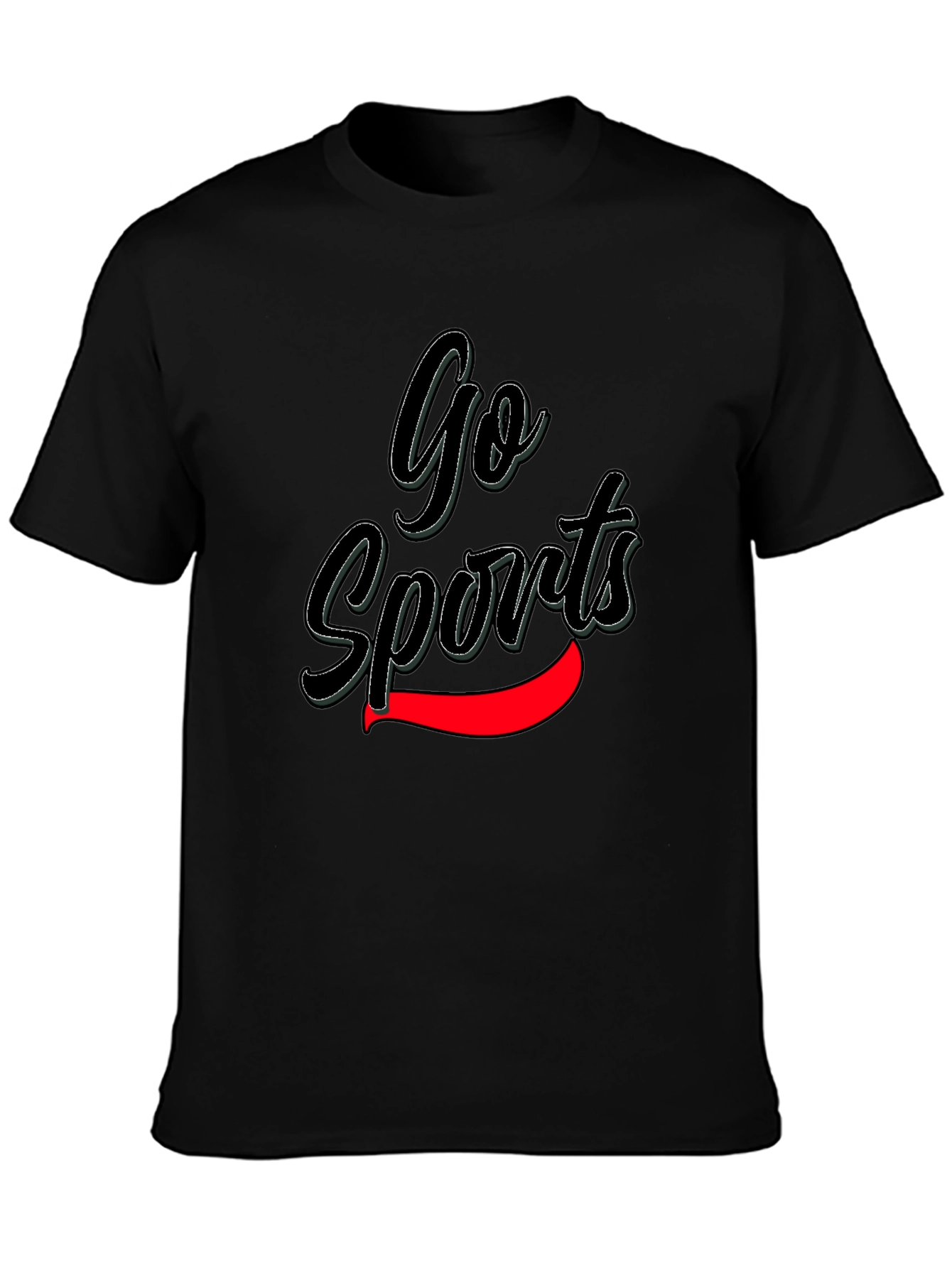 Go Sports Black Graphic Tee