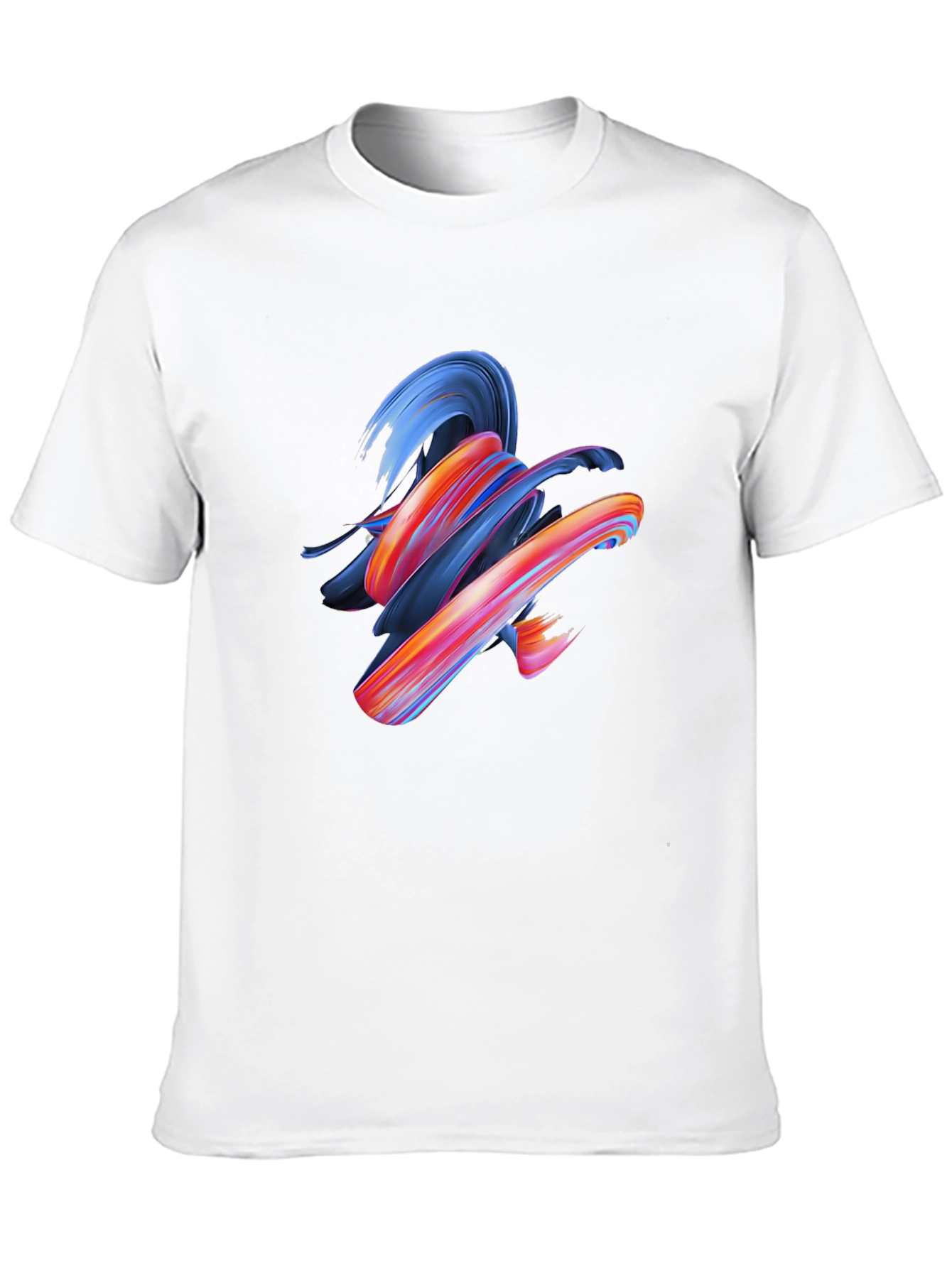 Abstract Swirl Graphic Print Black T-Shirt