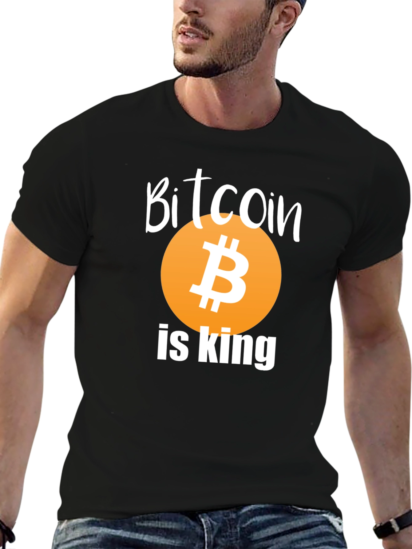 Bitcoin Is King Graphic T-Shirt - Black