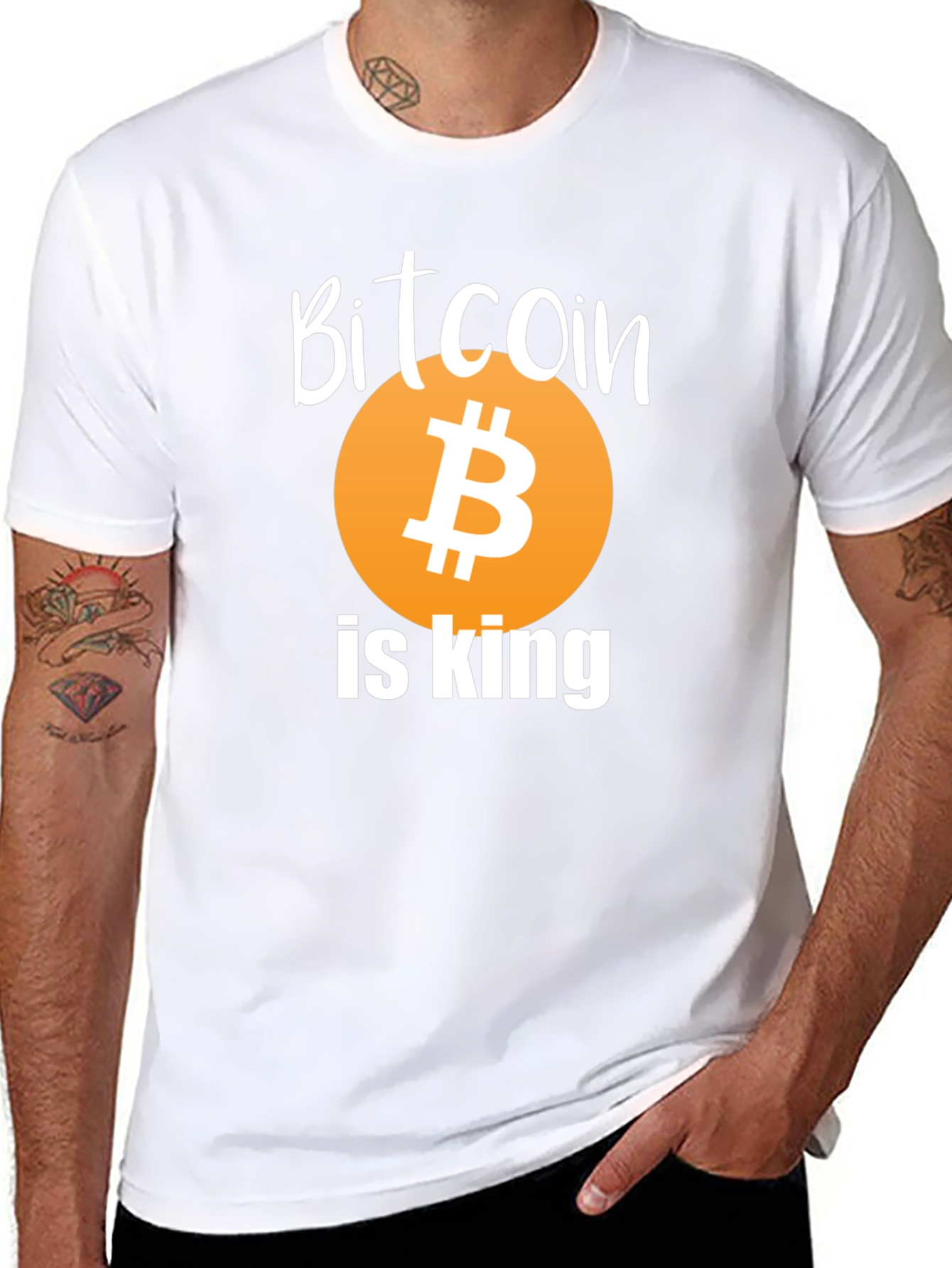 Bitcoin Is King Graphic T-Shirt - Black