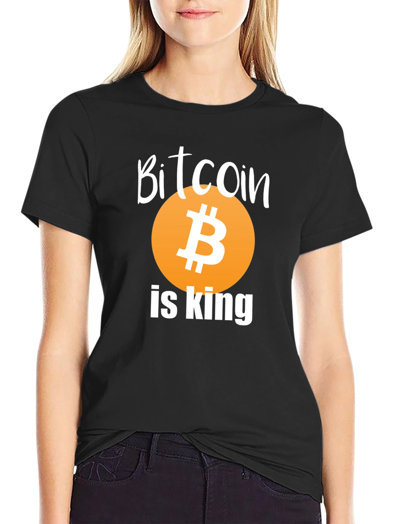 Bitcoin Is King Graphic T-Shirt - Black