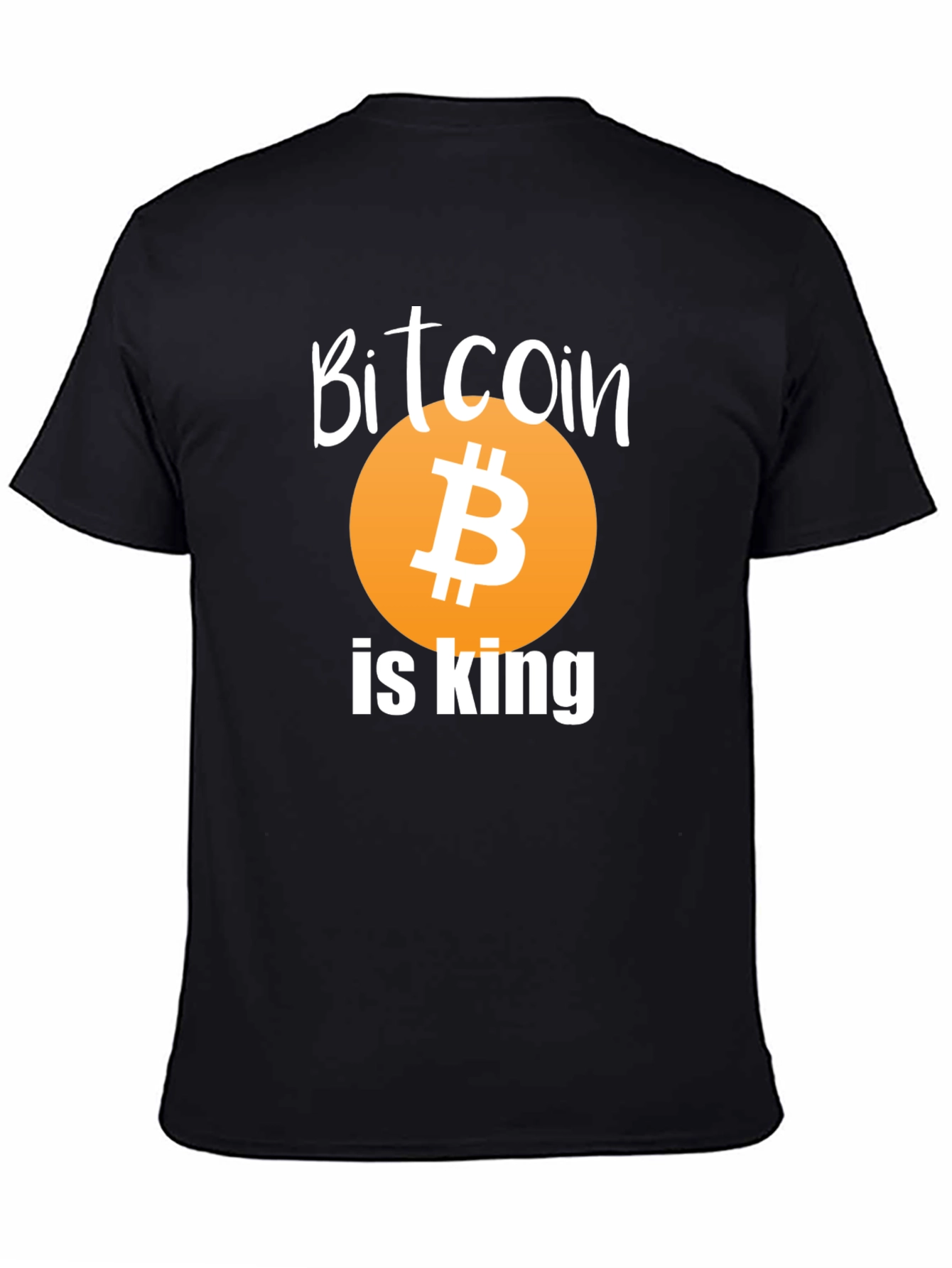 Bitcoin Is King Graphic T-Shirt - Black