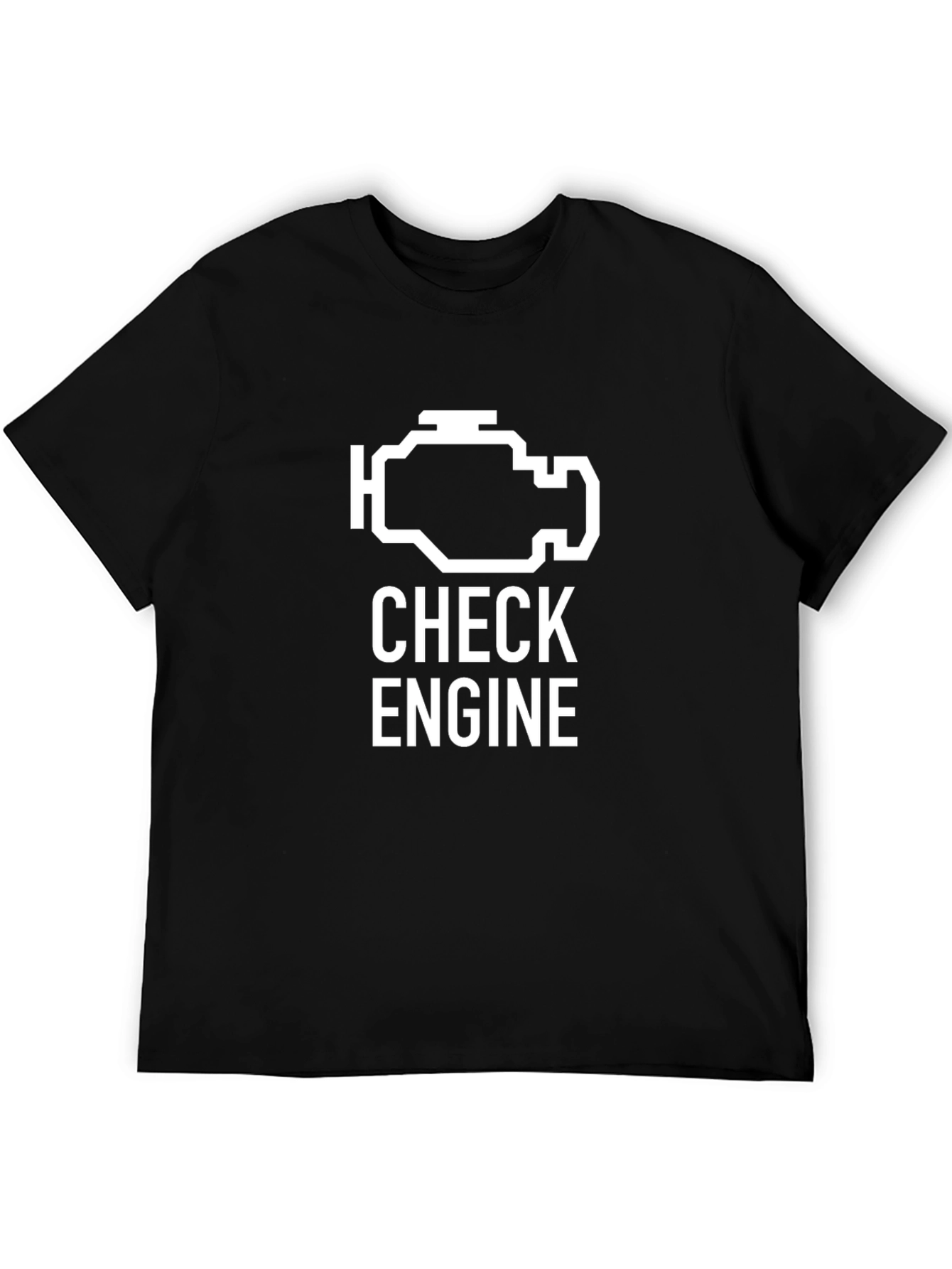 Check Engine Graphic T-Shirt - Funny Car Mechanic Tee