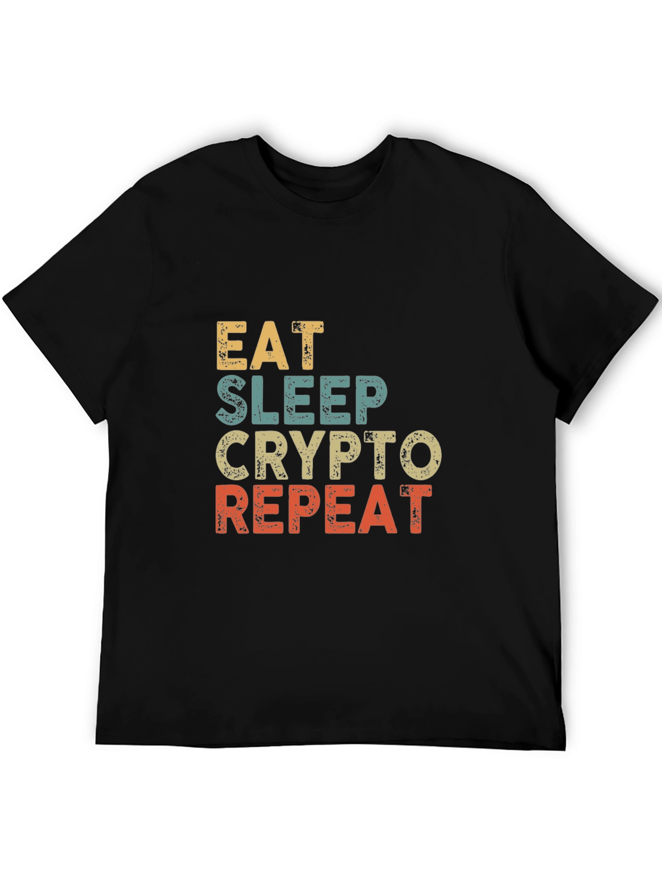 Eat Sleep Crypto Repeat Graphic T-Shirt