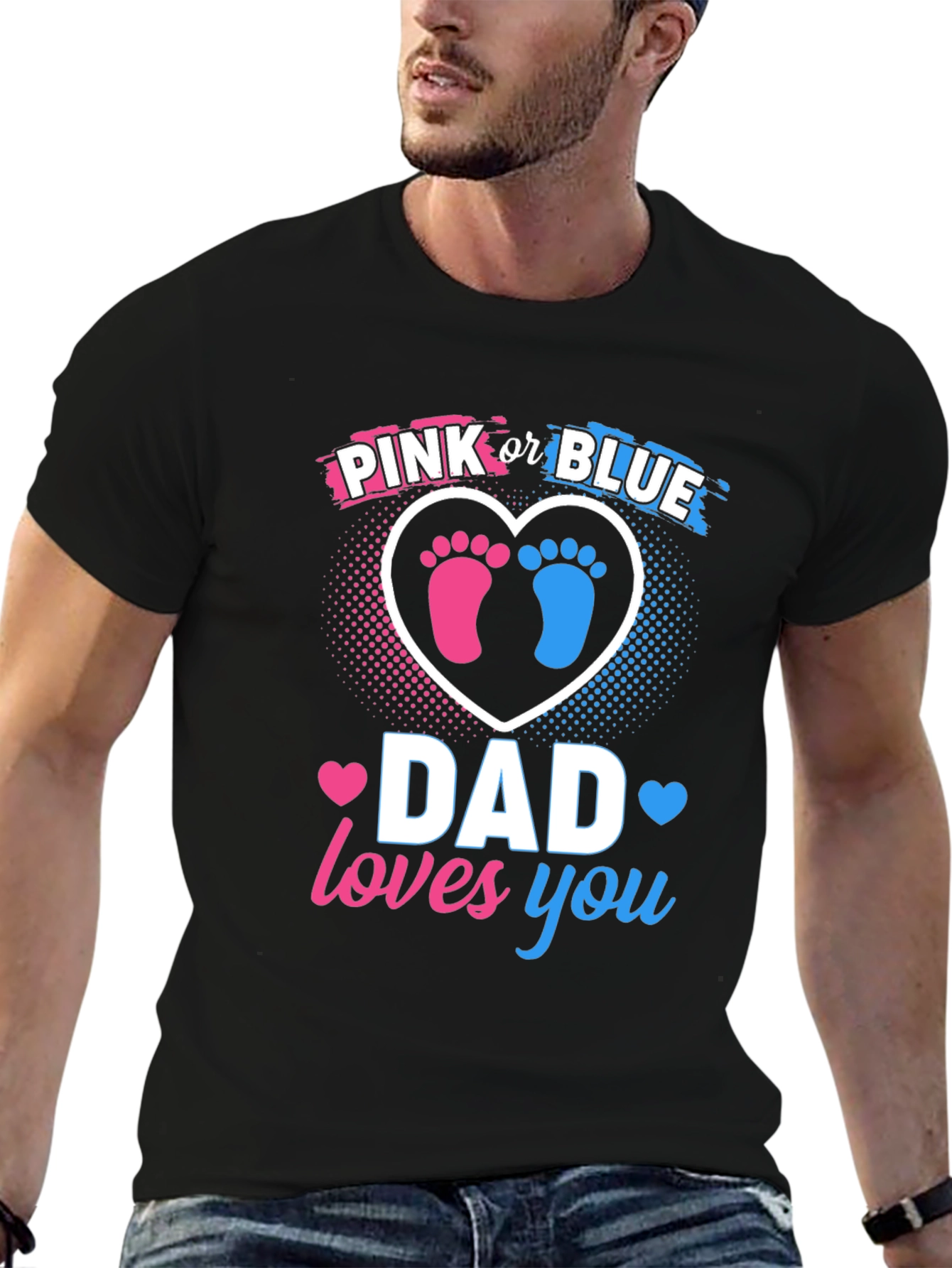 Dad Loves You Gender Reveal T-Shirt