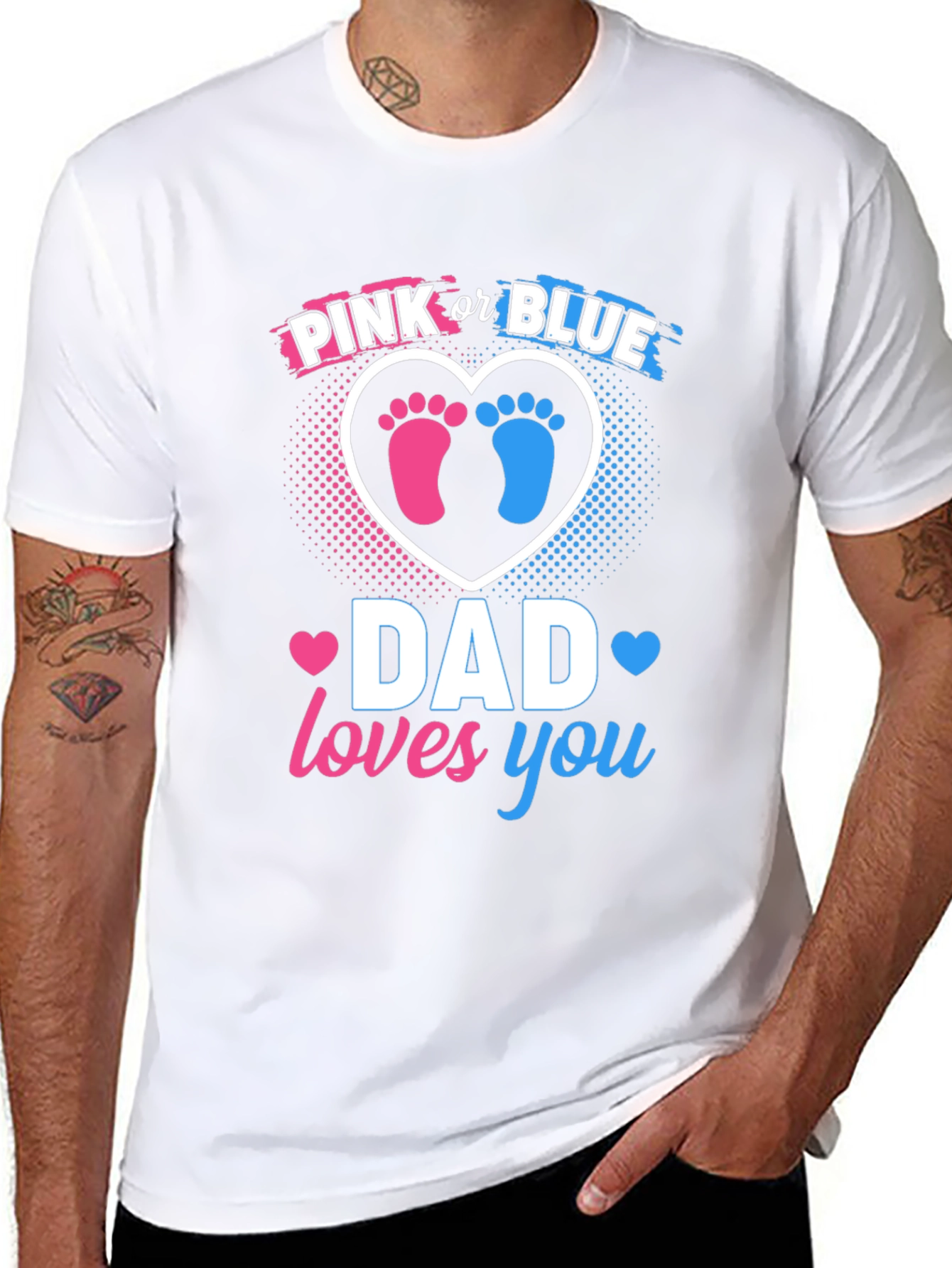 Dad Loves You Gender Reveal T-Shirt
