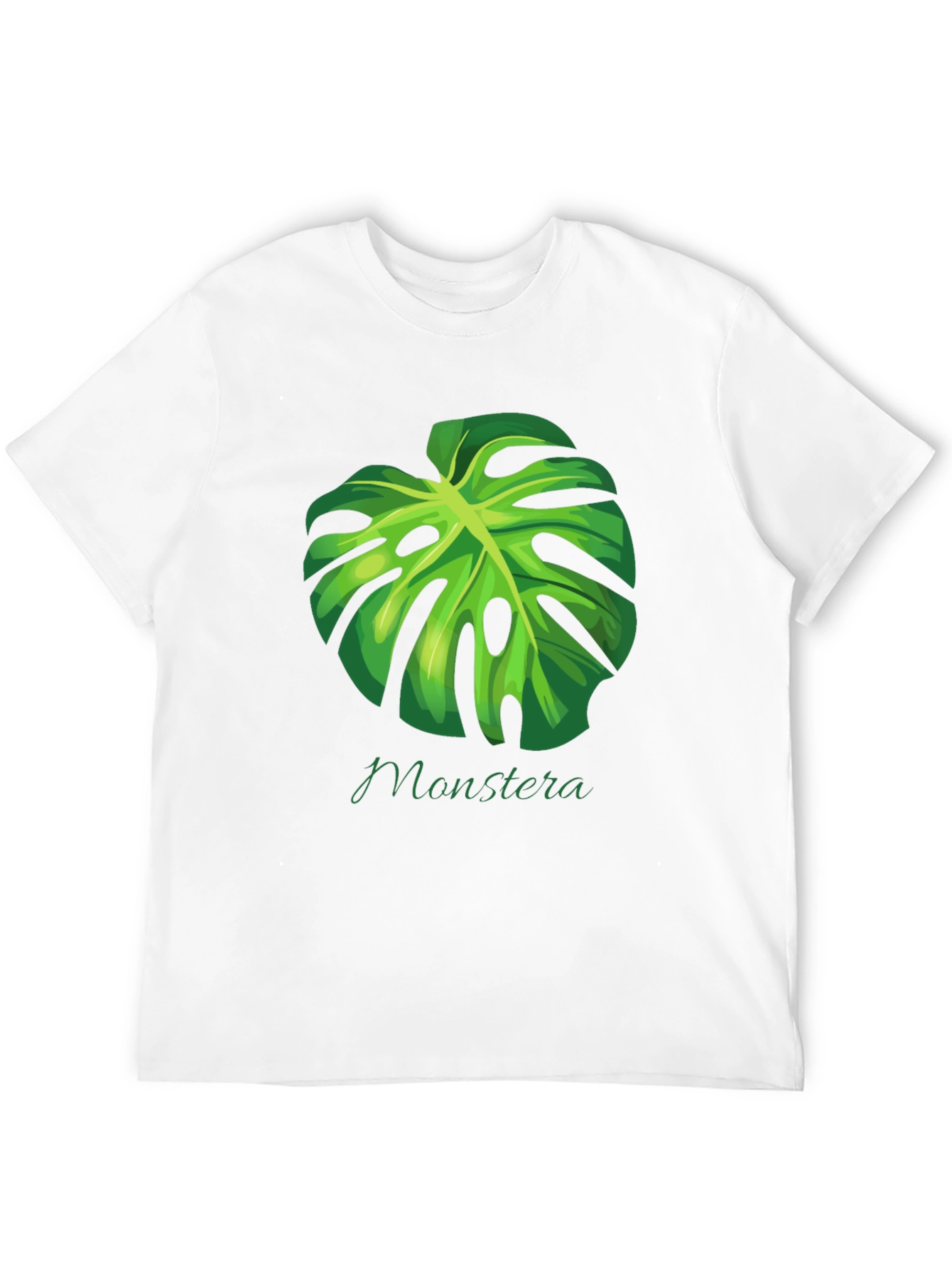 Monstera Leaf Graphic Black T-Shirt