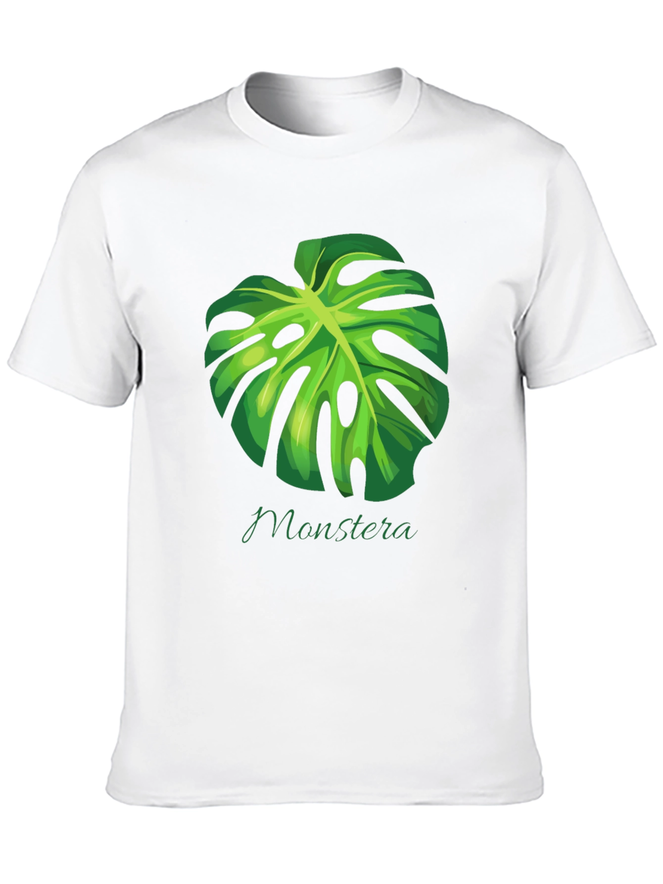 Monstera Leaf Graphic Black T-Shirt