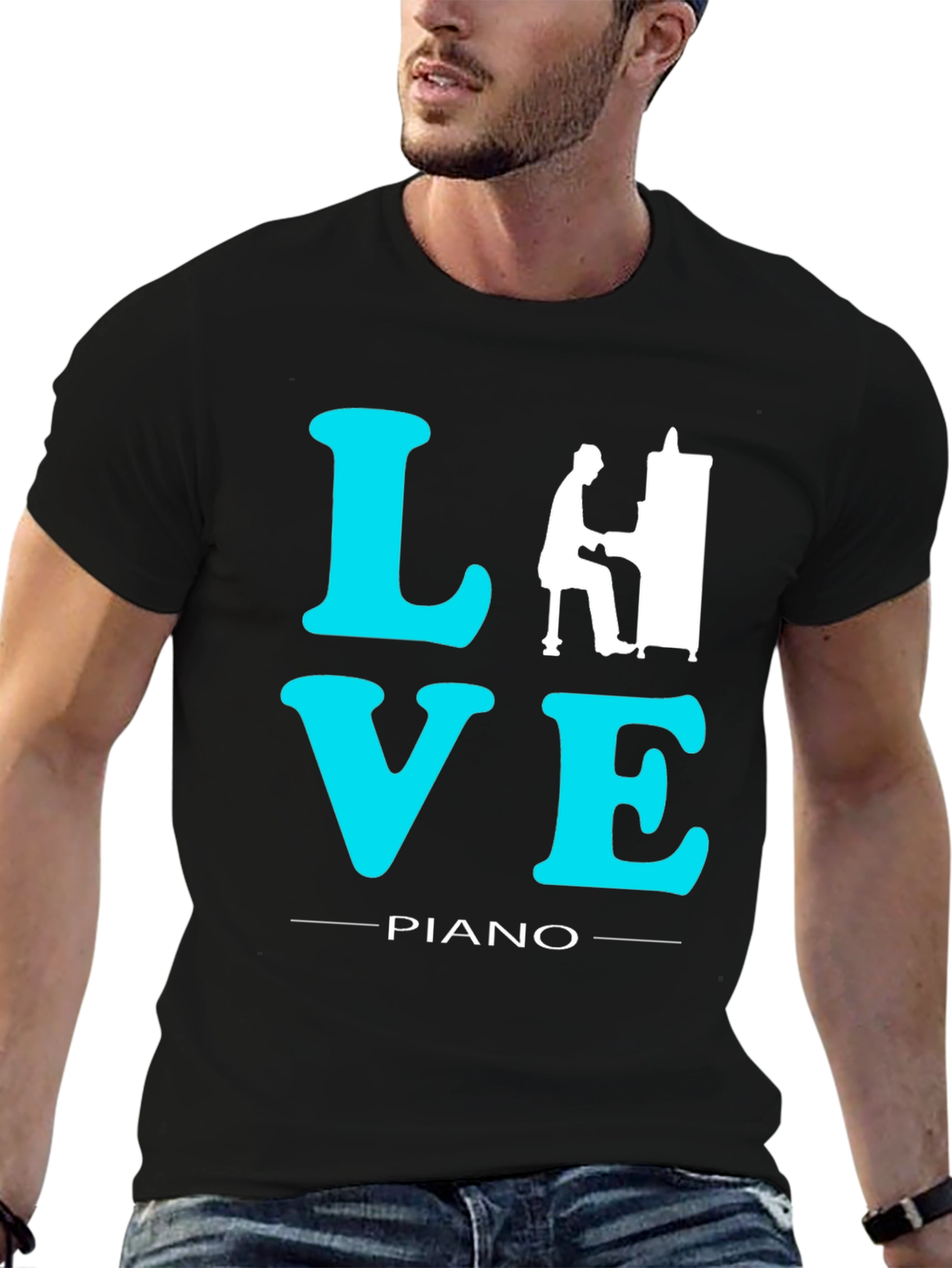 Love Piano T-Shirt: Musicians Statement Tee