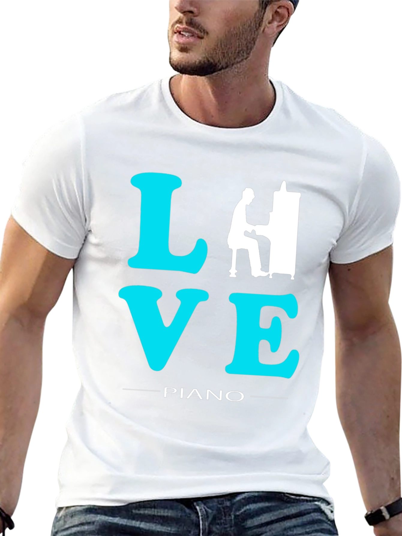 Love Piano T-Shirt: Musicians Statement Tee