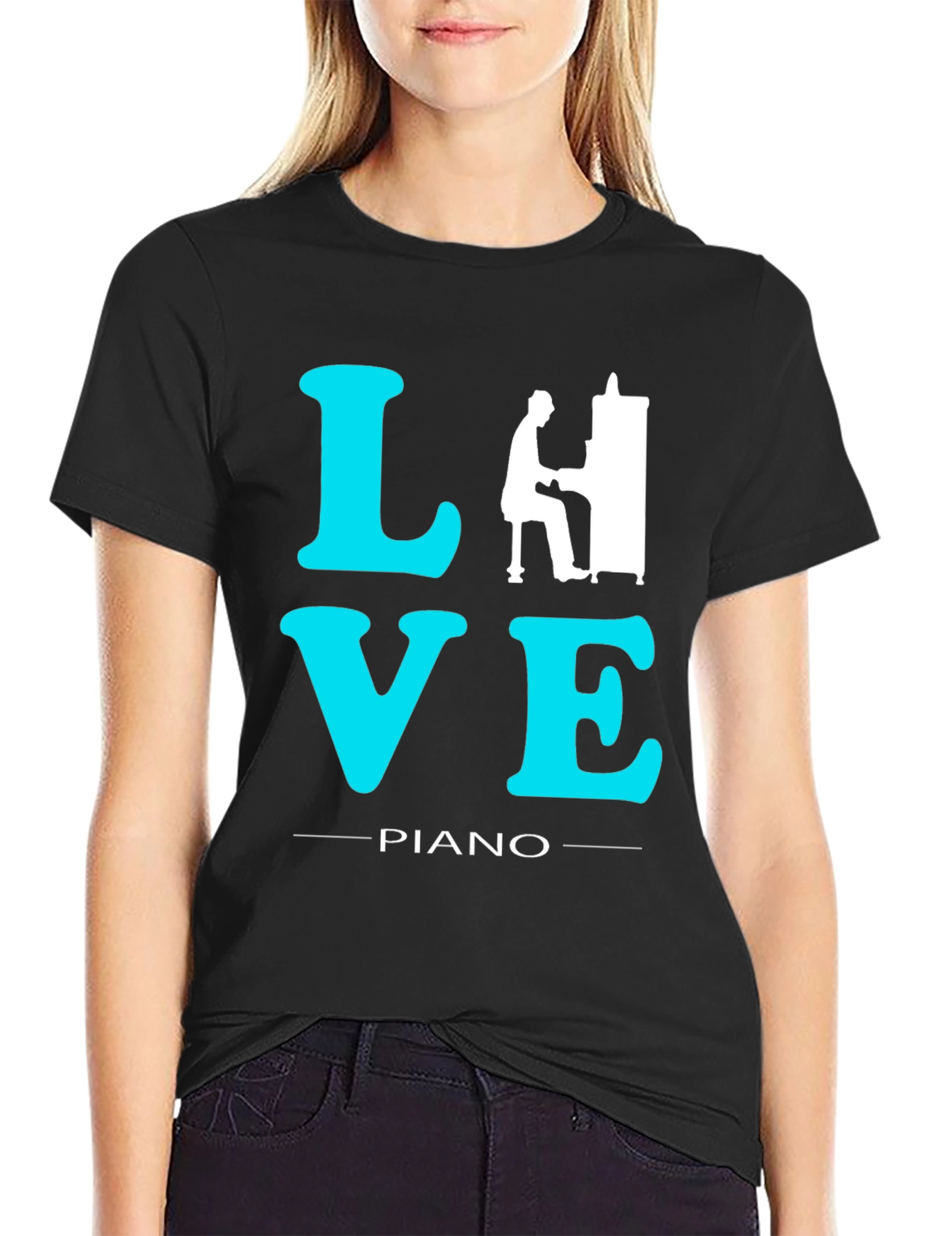 Love Piano T-Shirt: Musicians Statement Tee