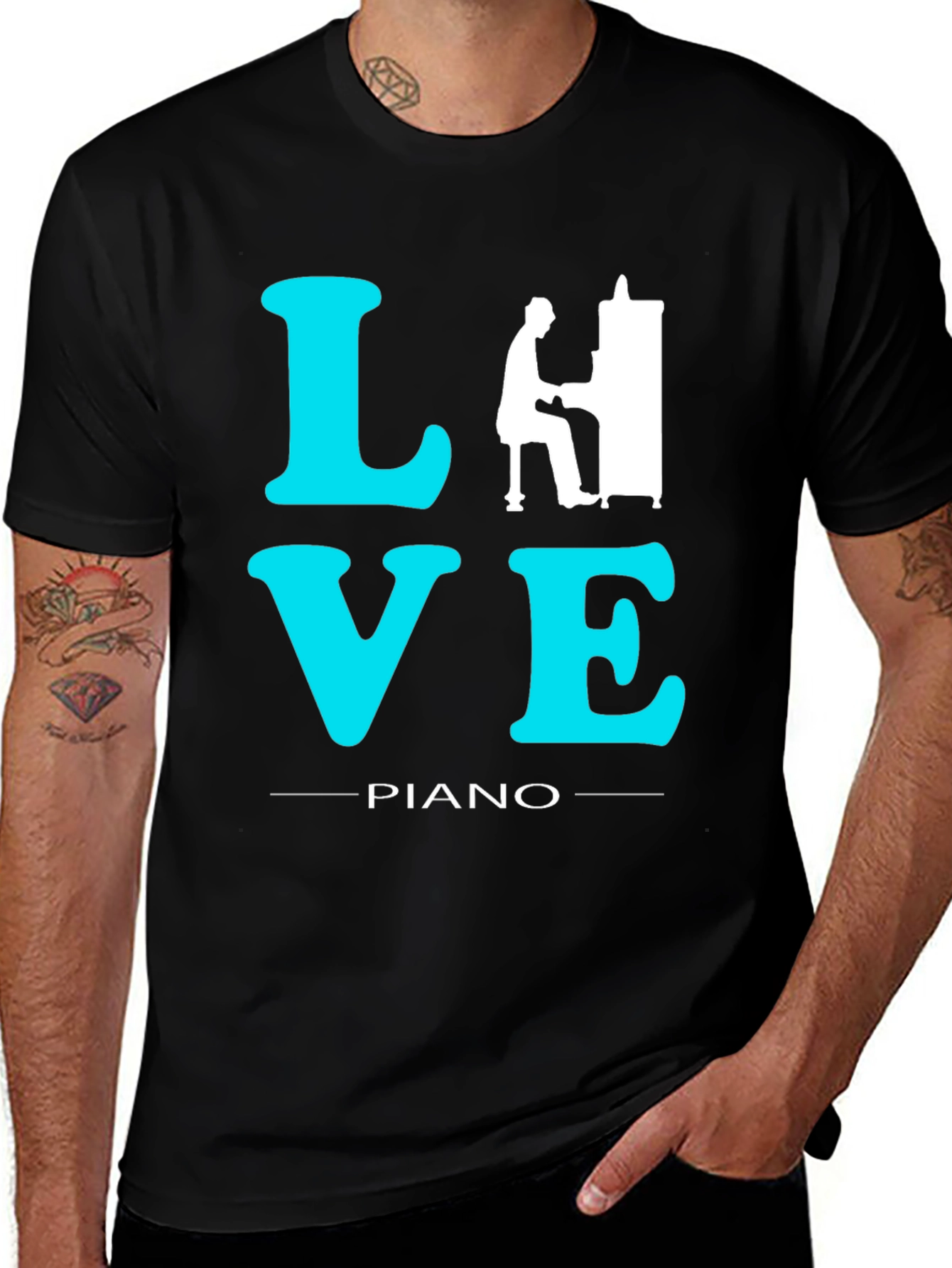 Love Piano T-Shirt: Musicians Statement Tee