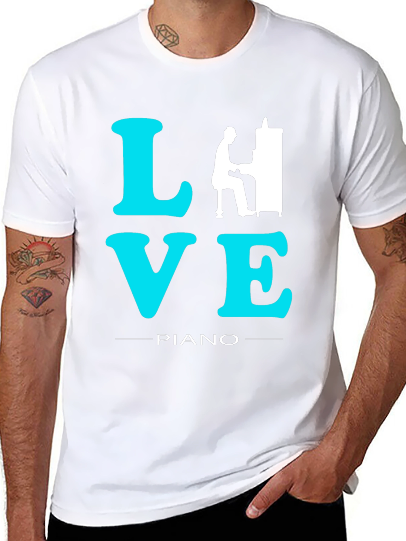 Love Piano T-Shirt: Musicians Statement Tee