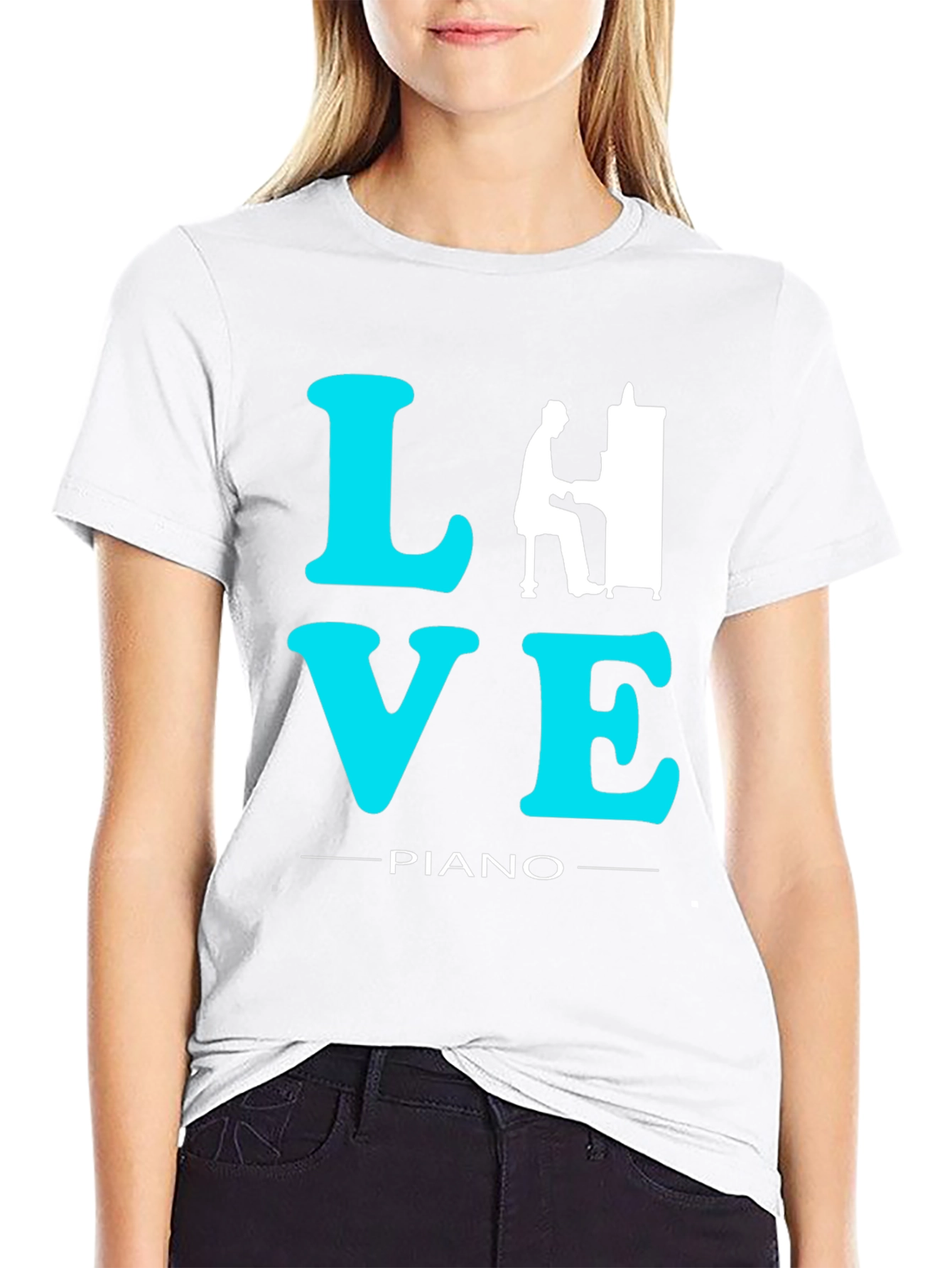 Love Piano T-Shirt: Musicians Statement Tee