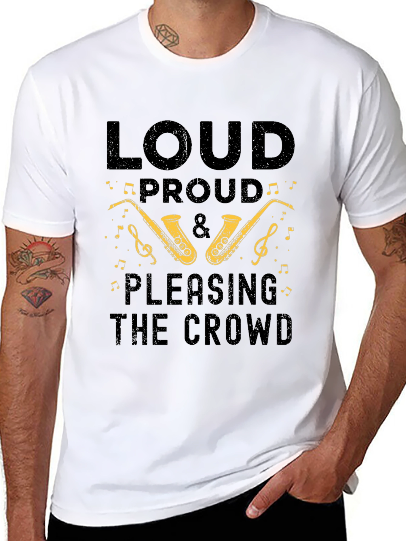 Loud Proud Saxophone T-Shirt - Music Lover Tee