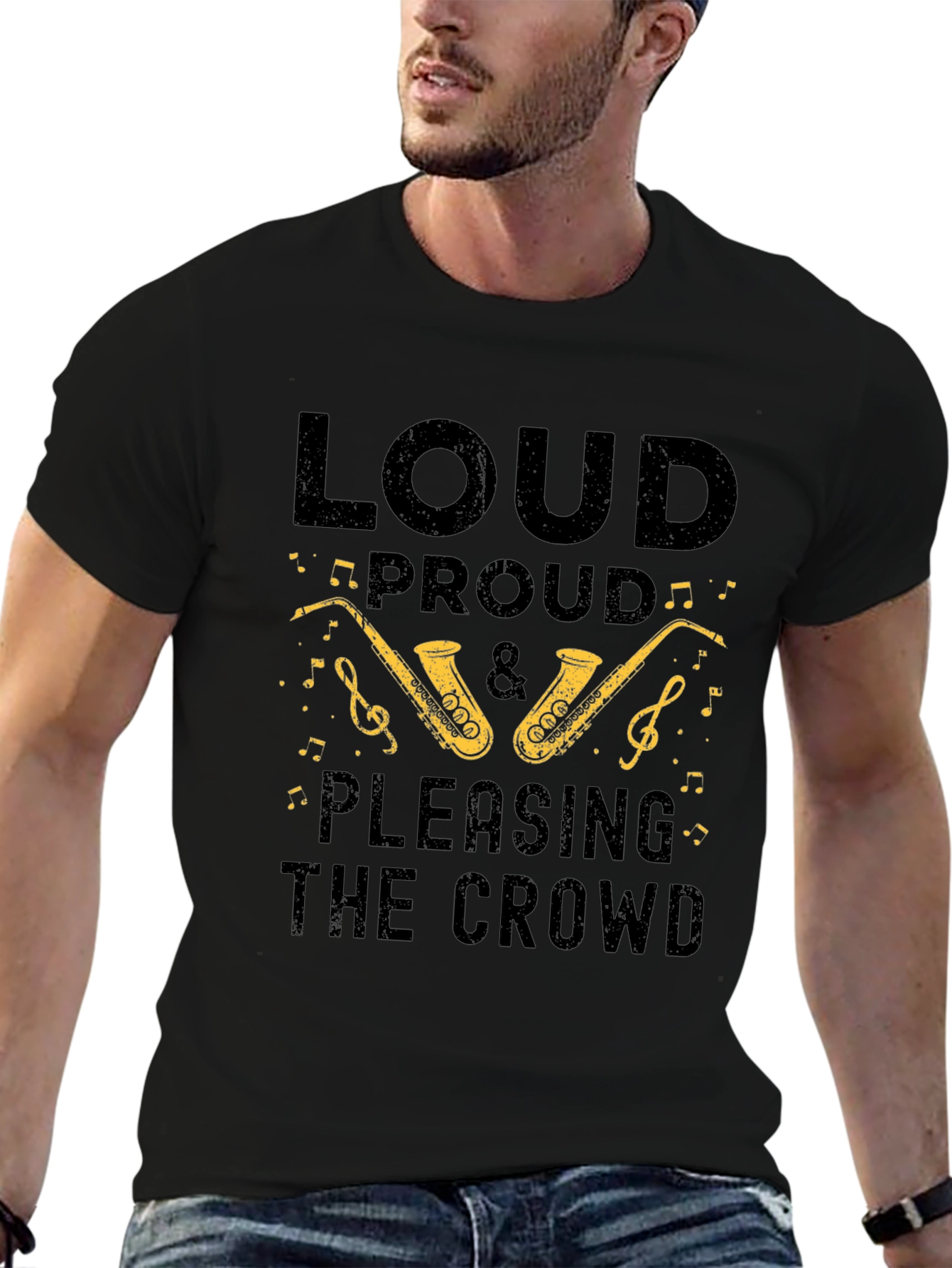 Loud Proud Saxophone T-Shirt - Music Lover Tee