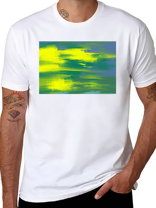 Abstract Art Tee - Vivid Brushstrokes Soft Cotton