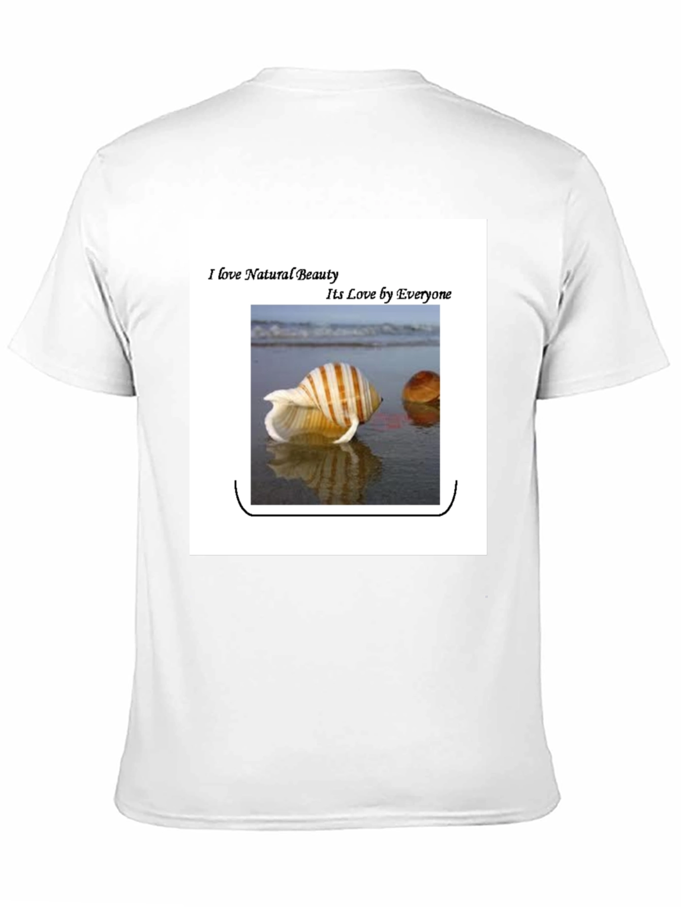 Nature Beauty Graphic Tee - Seaside Shell Design