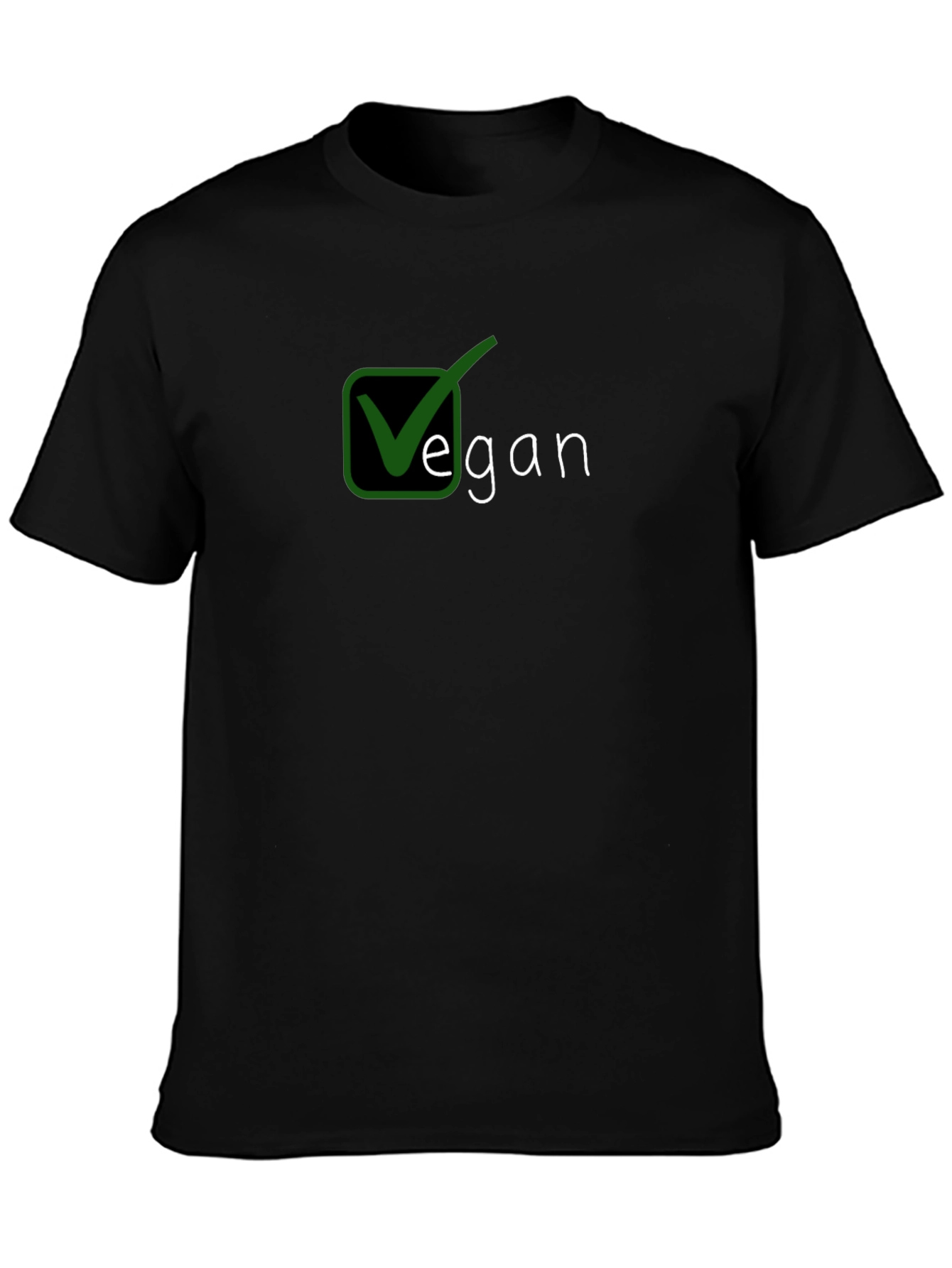 Vegan Checkmark T-Shirt - Black