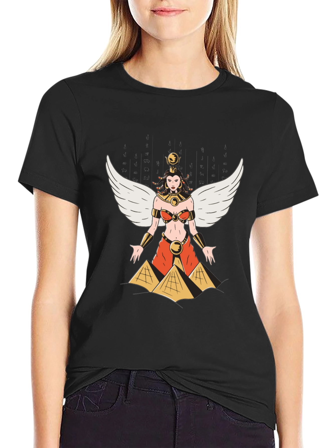 Egyptian Queen Graphic Black T-Shirt