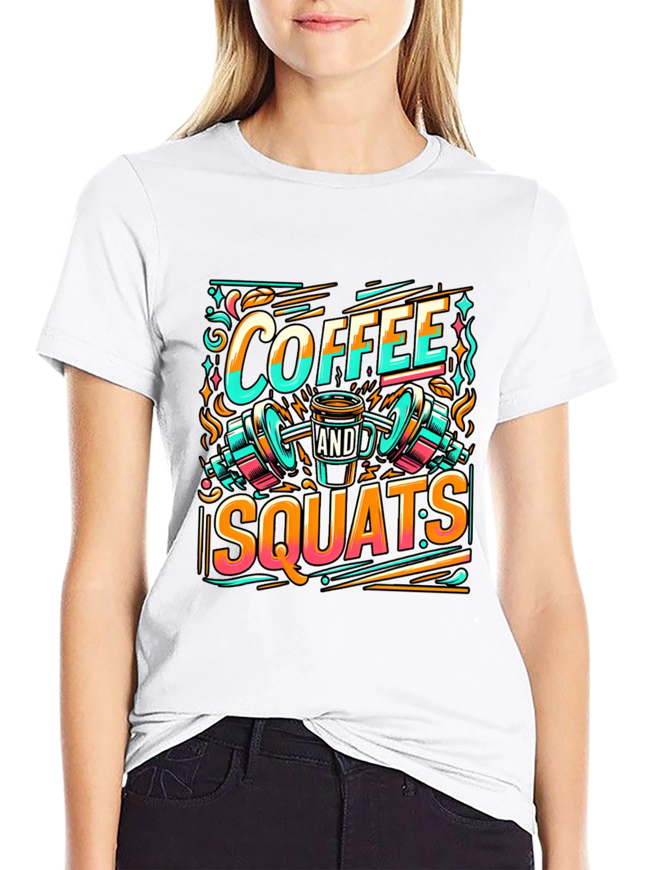 Coffee & Squats Graphic Tee - Gym Motivation