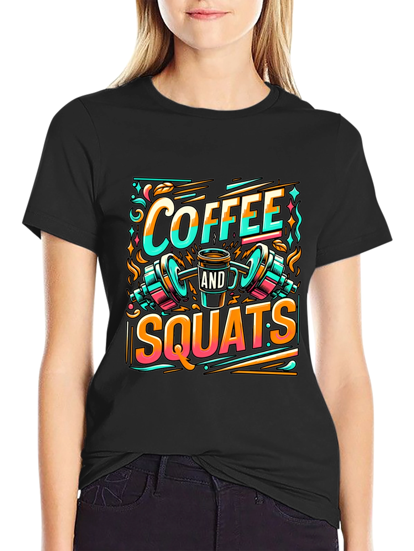 Coffee & Squats Graphic Tee - Gym Motivation