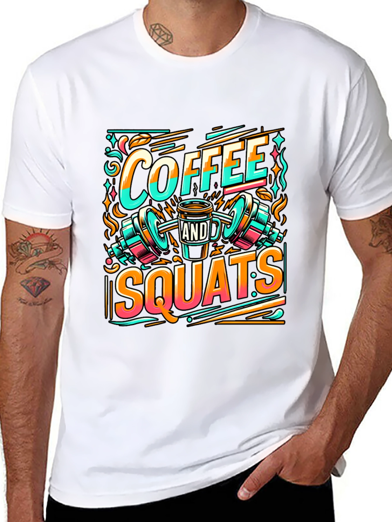 Coffee & Squats Graphic Tee - Gym Motivation