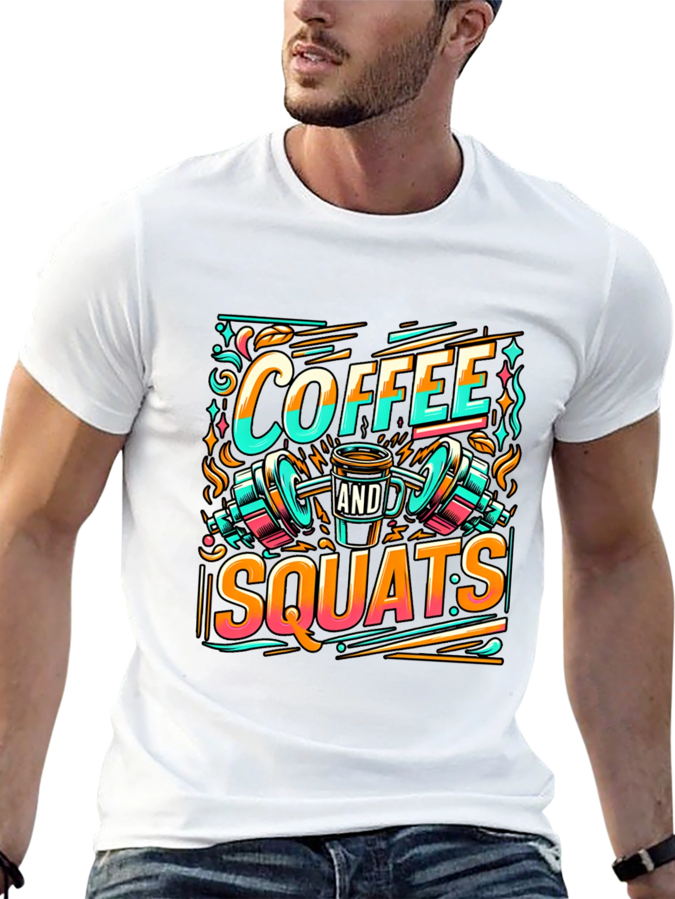 Coffee & Squats Graphic Tee - Gym Motivation