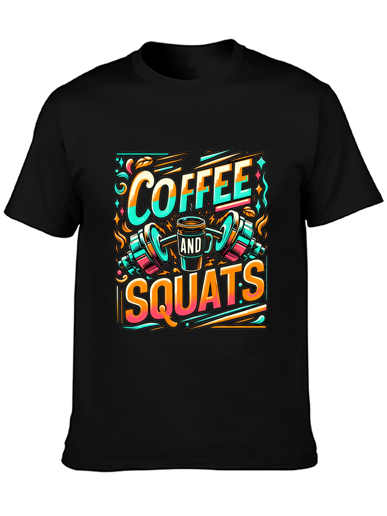 Coffee & Squats Graphic Tee - Gym Motivation