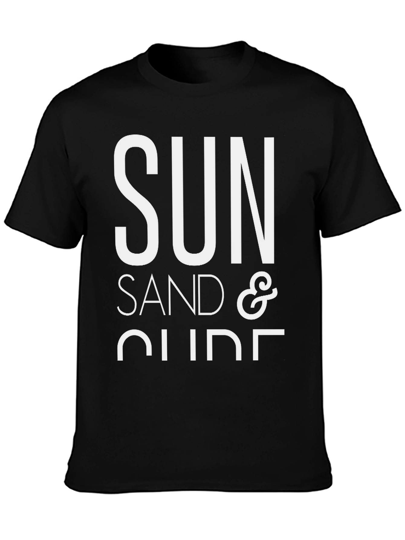 Sun Sand & Surf Black Graphic T-Shirt